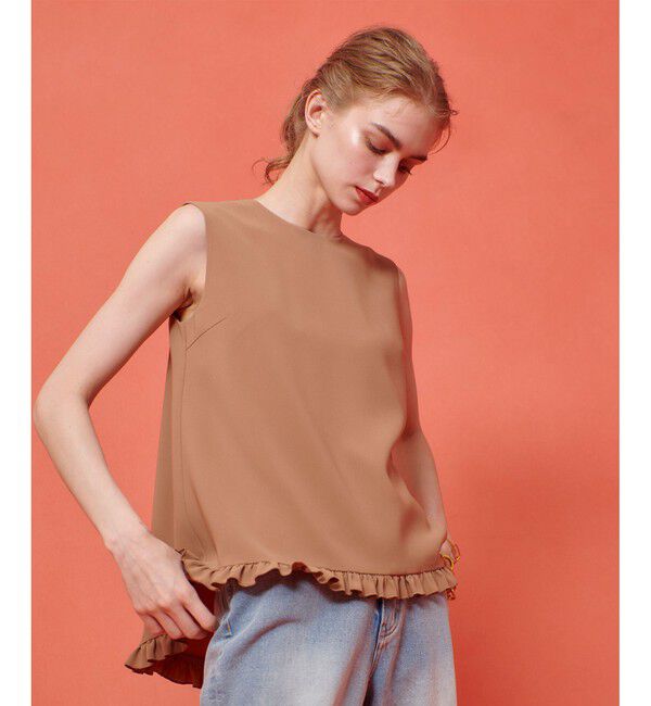 LOULOU WILLOUGHBY「【LOULOU WILLOUGHBY】パールネックレス付きフリルブラウス」|シャツ・ブラウス|