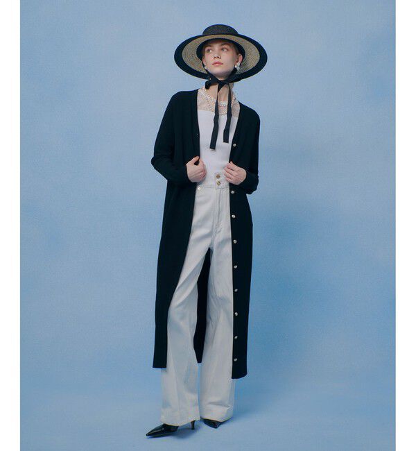LOULOU WILLOUGHBY「【LOULOU WILLOUGHBY】カノコワイドボーダーカーデワンピース」|カーディガン|