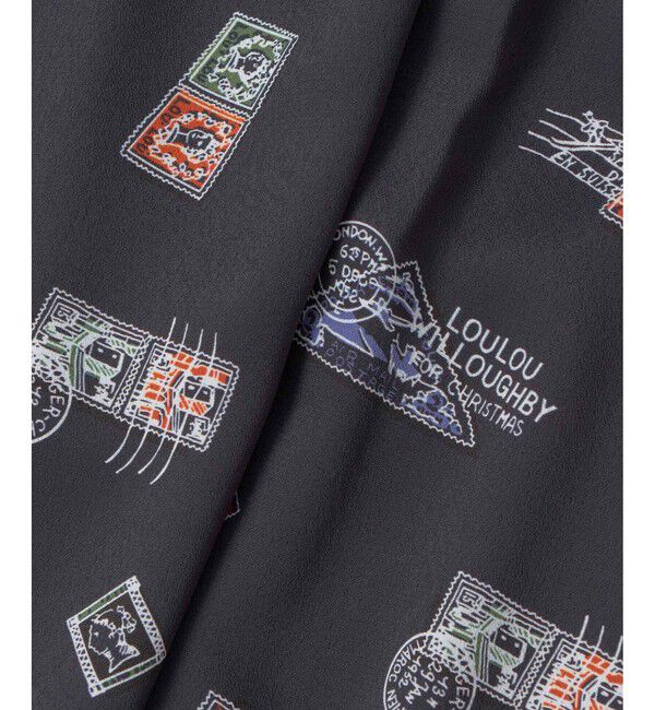 LOULOU WILLOUGHBY「WEB 一部店舗限定【LOULOU WILLOUGHBY】レタープリントリボンブラウス」|シャツ・ブラウス|