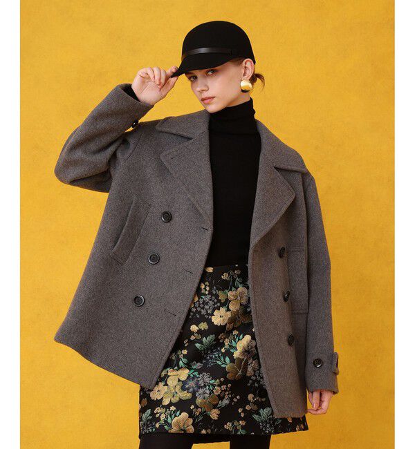 LOULOU WILLOUGHBY「スーパー110S ビーバーPコート」|ダッフルコート|
