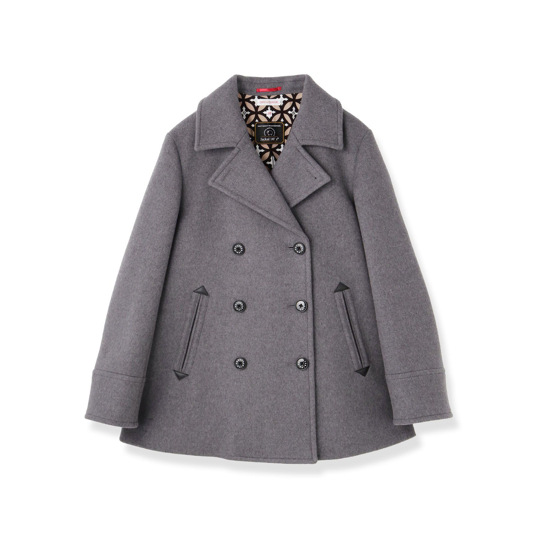 DRESSTERIOR「Super140 AラインPコート」|ピーコート|