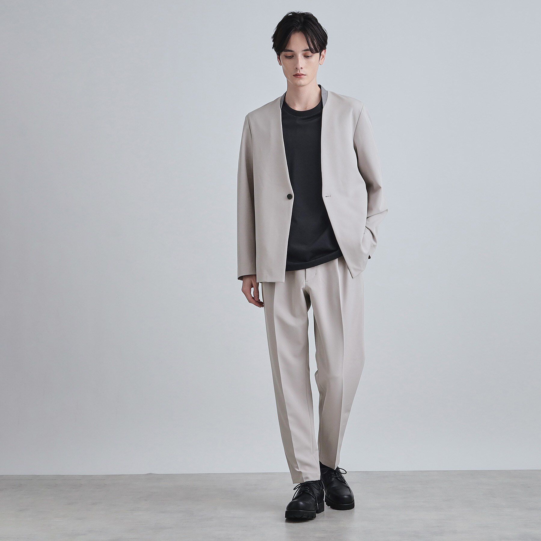 tk.TAKEO KIKUCHI「【セットアップ対応】360度ストレッチ ワイドテーパードパンツ」|その他|