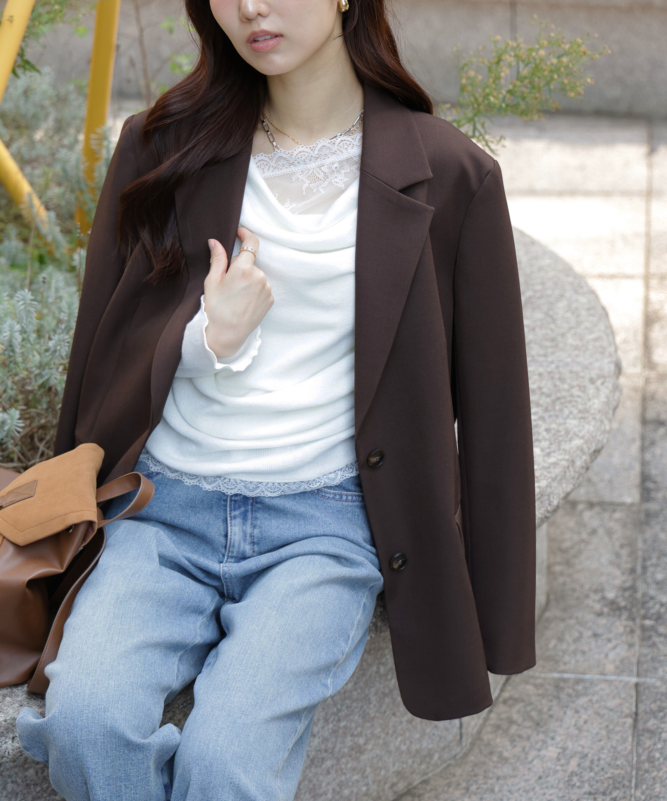  「〈セットアップ対応〉オーバーサイズシングルジャケット」|その他|