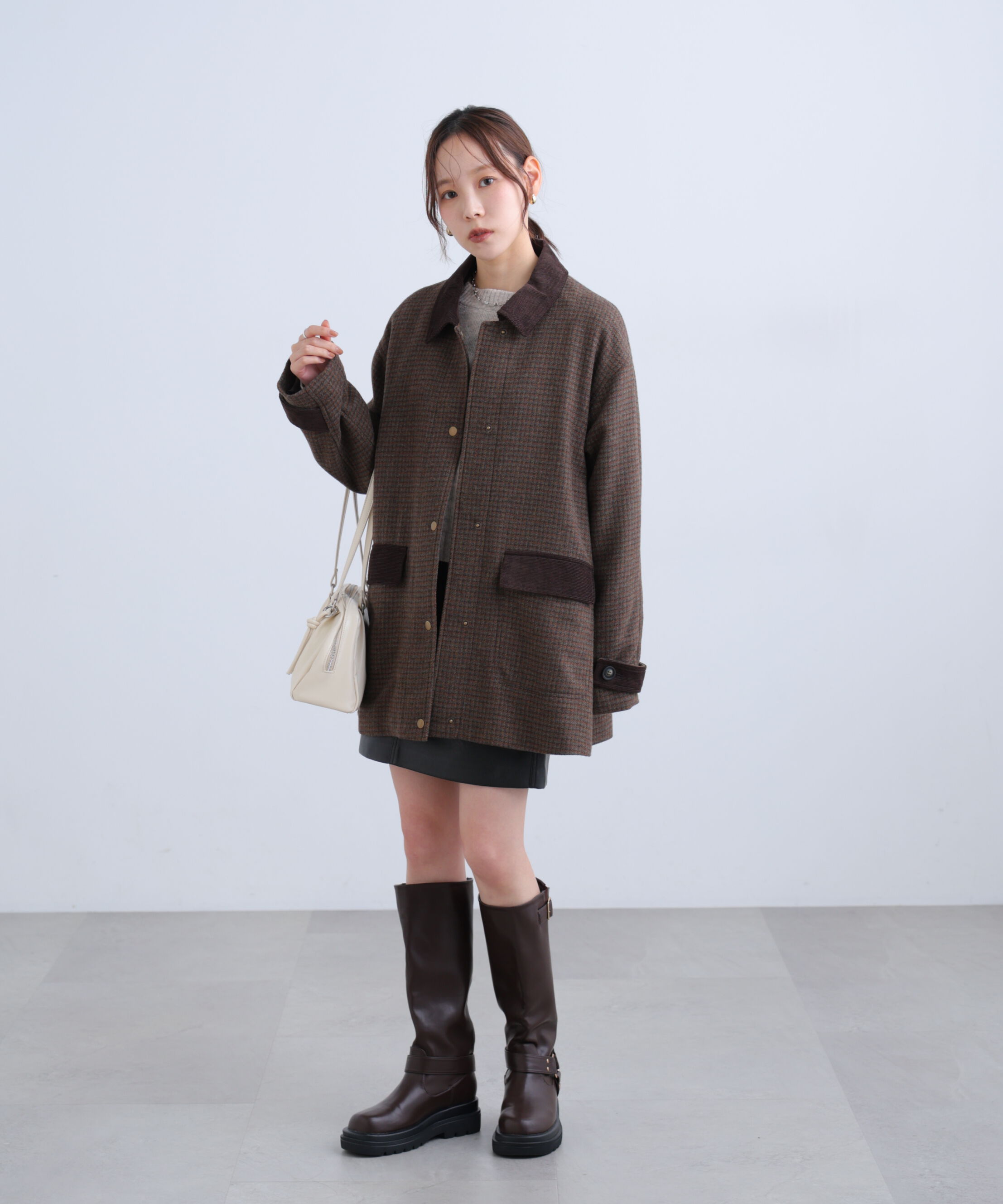 「コーデュロイカラーミドル丈コート」|その他|