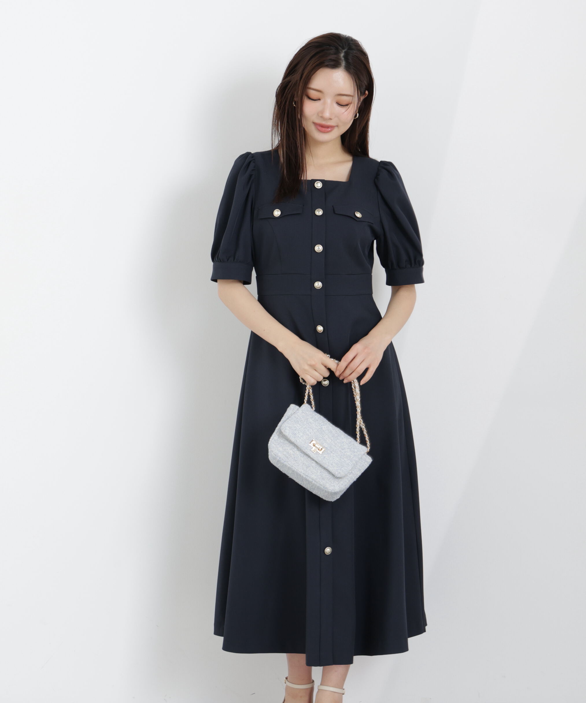 PROPORTION BODY DRESSING「フロント釦ワンピース　26SS」|ワンピース|