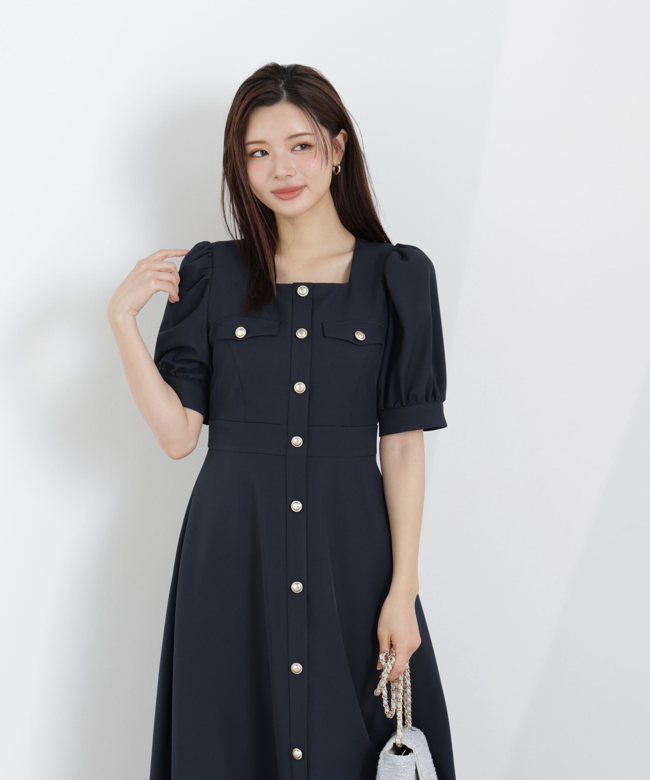 PROPORTION BODY DRESSING「フロント釦ワンピース　26SS」|ワンピース|