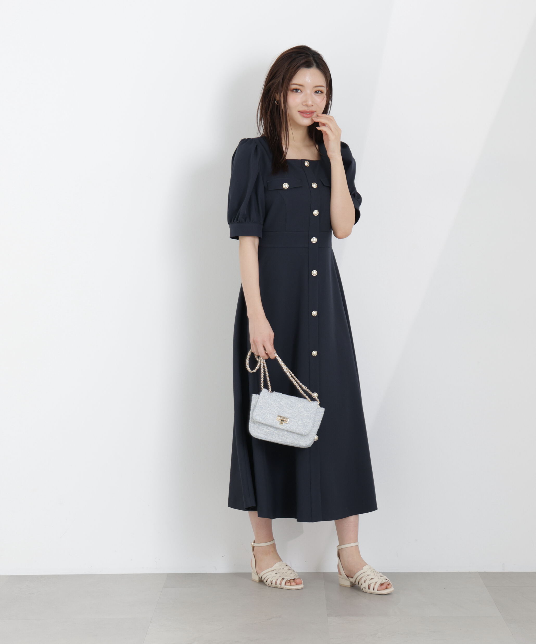 PROPORTION BODY DRESSING「フロント釦ワンピース　26SS」|ワンピース|