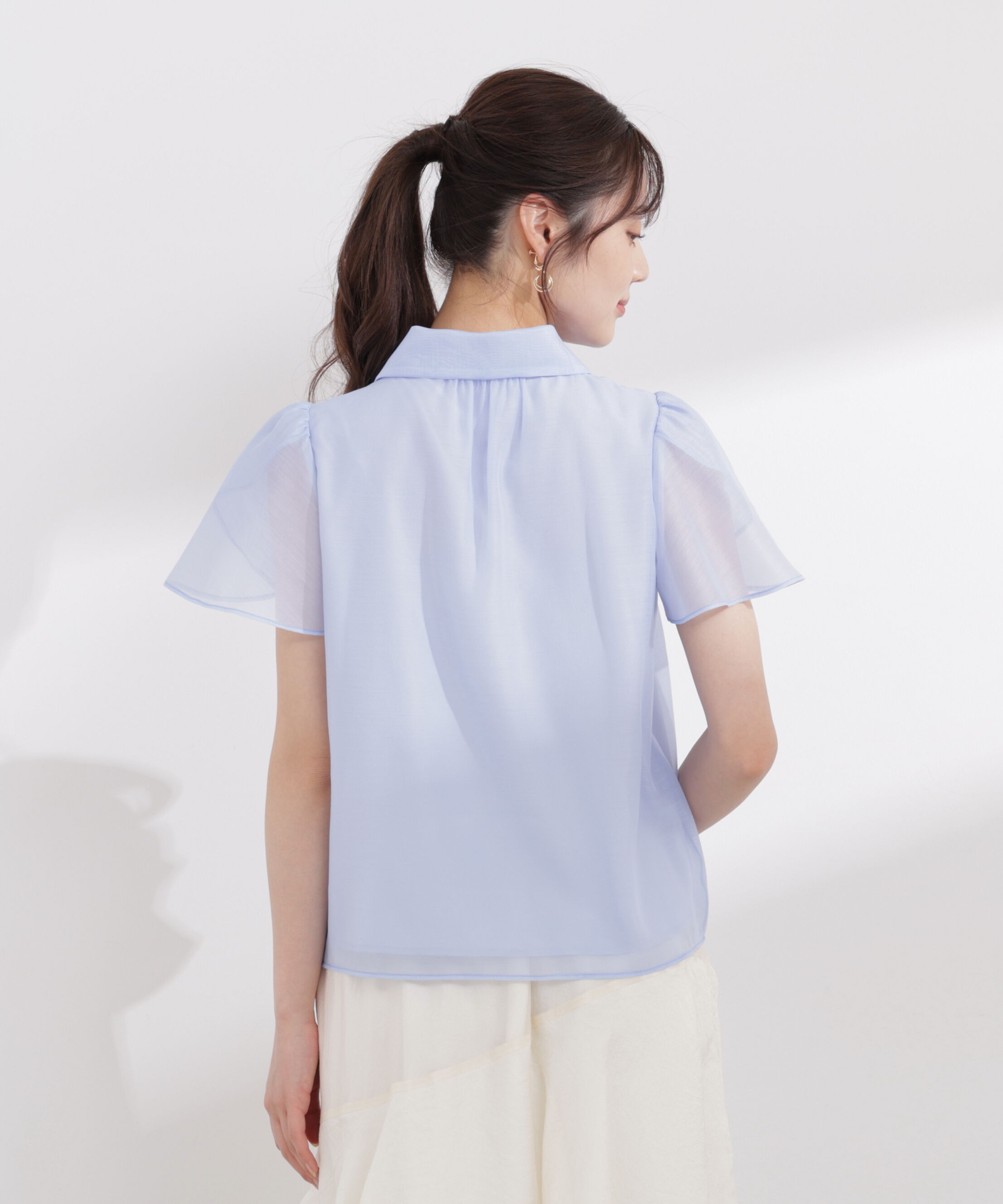 PROPORTION BODY DRESSING「チューリップ袖リボンブラウス 26SS」|シャツ・ブラウス|