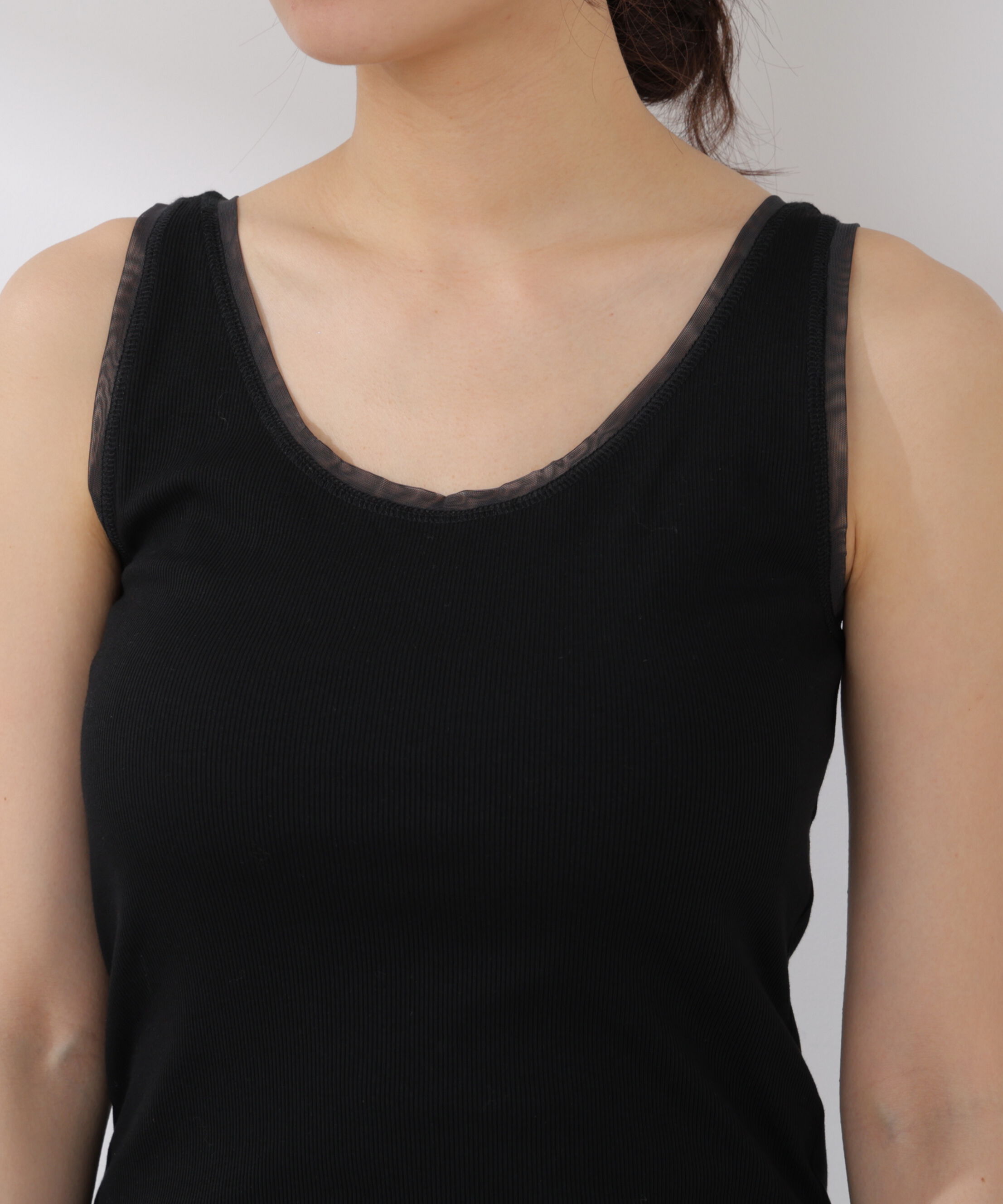 PROPORTION BODY DRESSING「チュールトリムタンクトップ 26SS」|Tシャツ・カットソー|