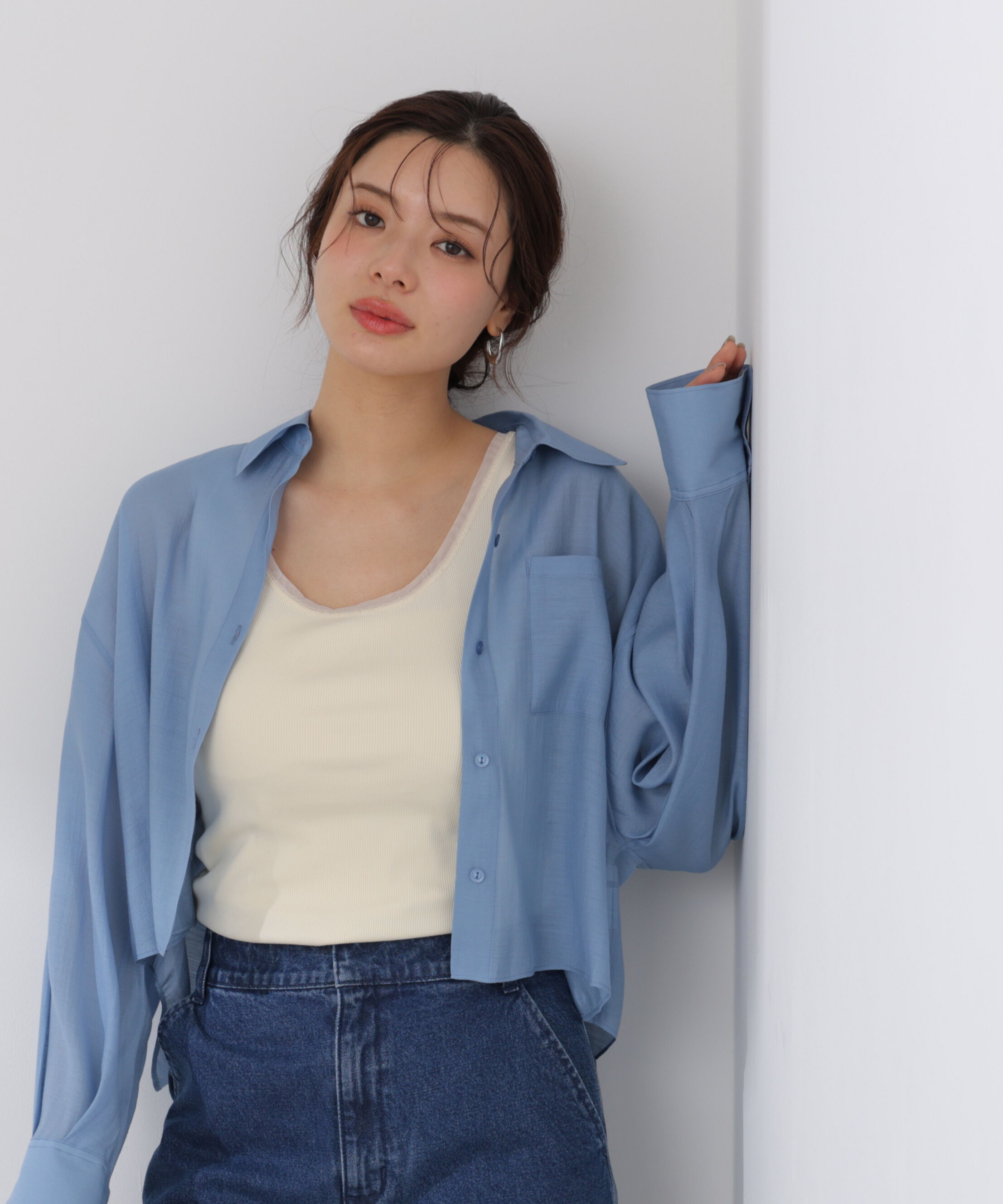 PROPORTION BODY DRESSING「チュールトリムタンクトップ 26SS」|Tシャツ・カットソー|