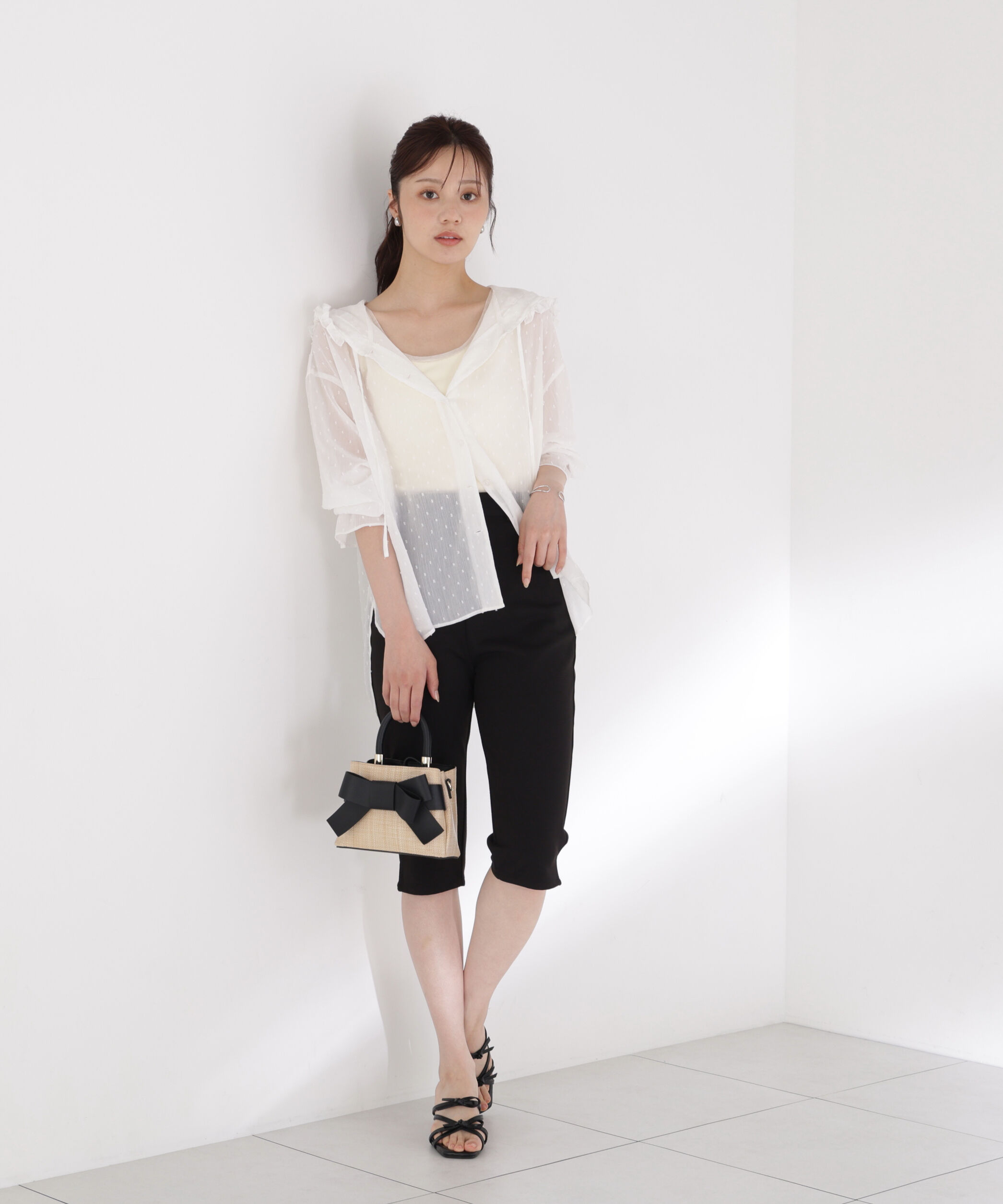 PROPORTION BODY DRESSING「チュールトリムタンクトップ 26SS」|Tシャツ・カットソー|