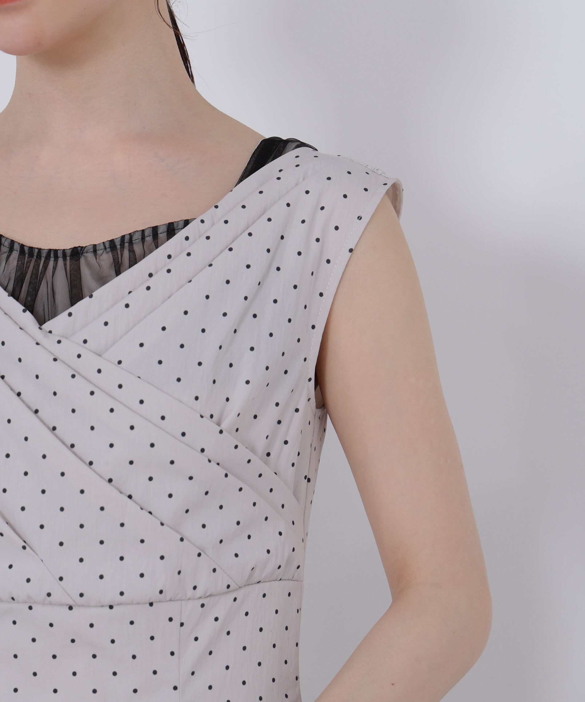 PROPORTION BODY DRESSING「〈Lou Lou fee（ルルーフェ）〉チュールレイヤードレディーワンピース」|ワンピース|