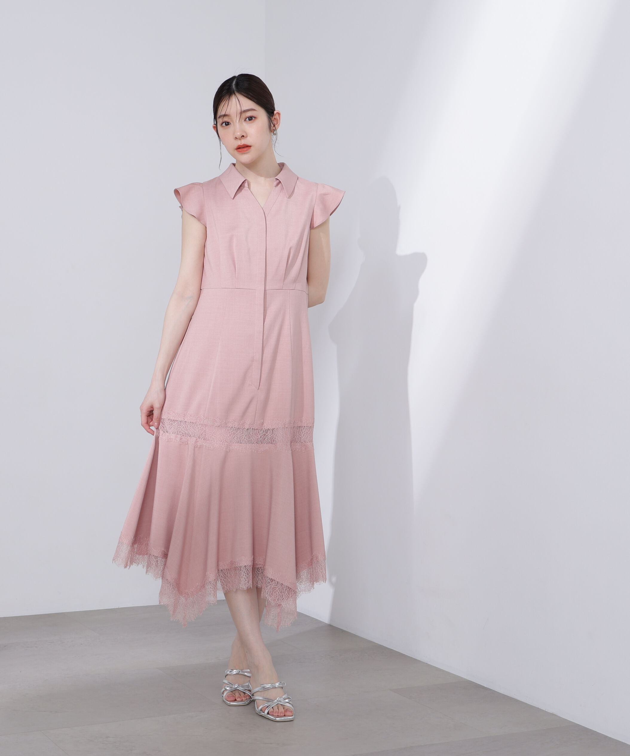 PROPORTION BODY DRESSING「〈Lou Lou fee（ルルーフェ）〉レーストリムシャツワンピース」|ワンピース|