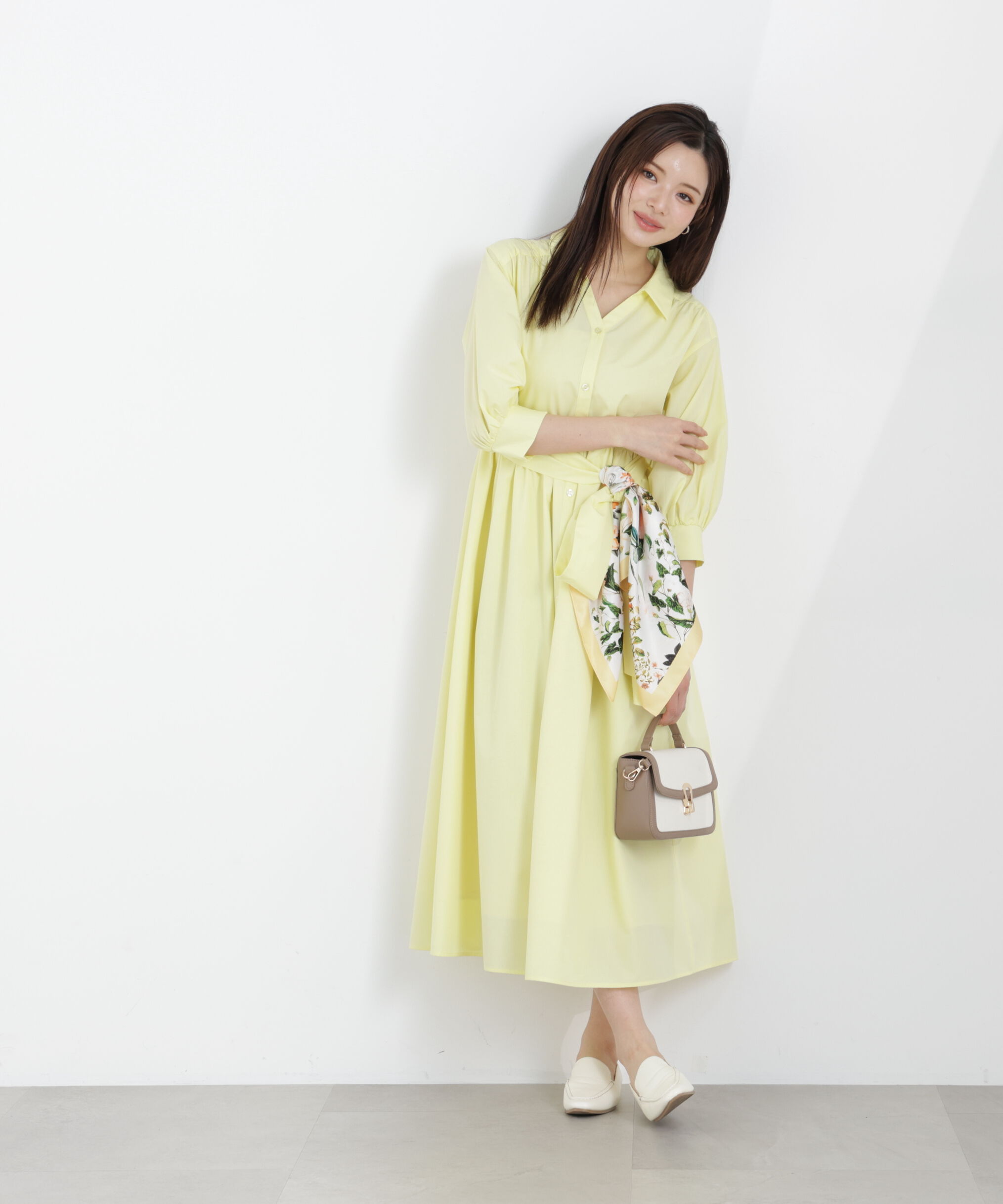 PROPORTION BODY DRESSING「リボン付きシャツワンピース　26SS」|ワンピース|