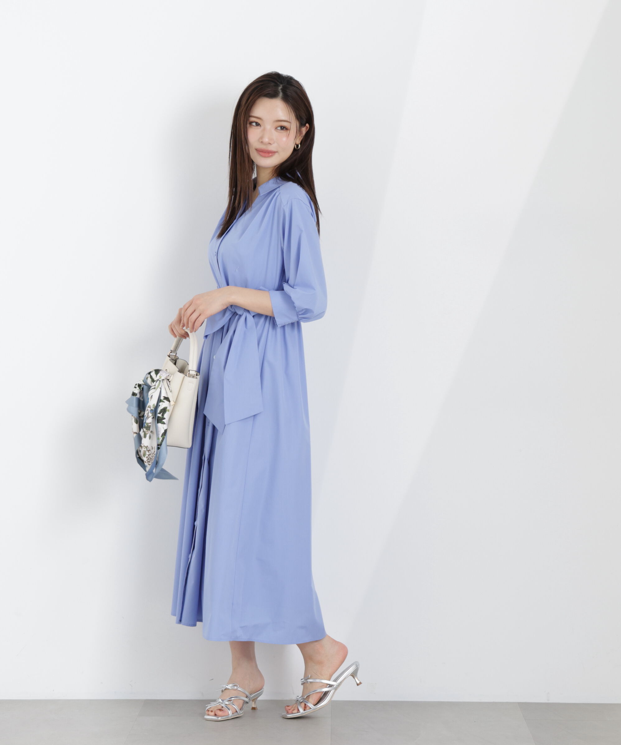 PROPORTION BODY DRESSING「リボン付きシャツワンピース　26SS」|ワンピース|
