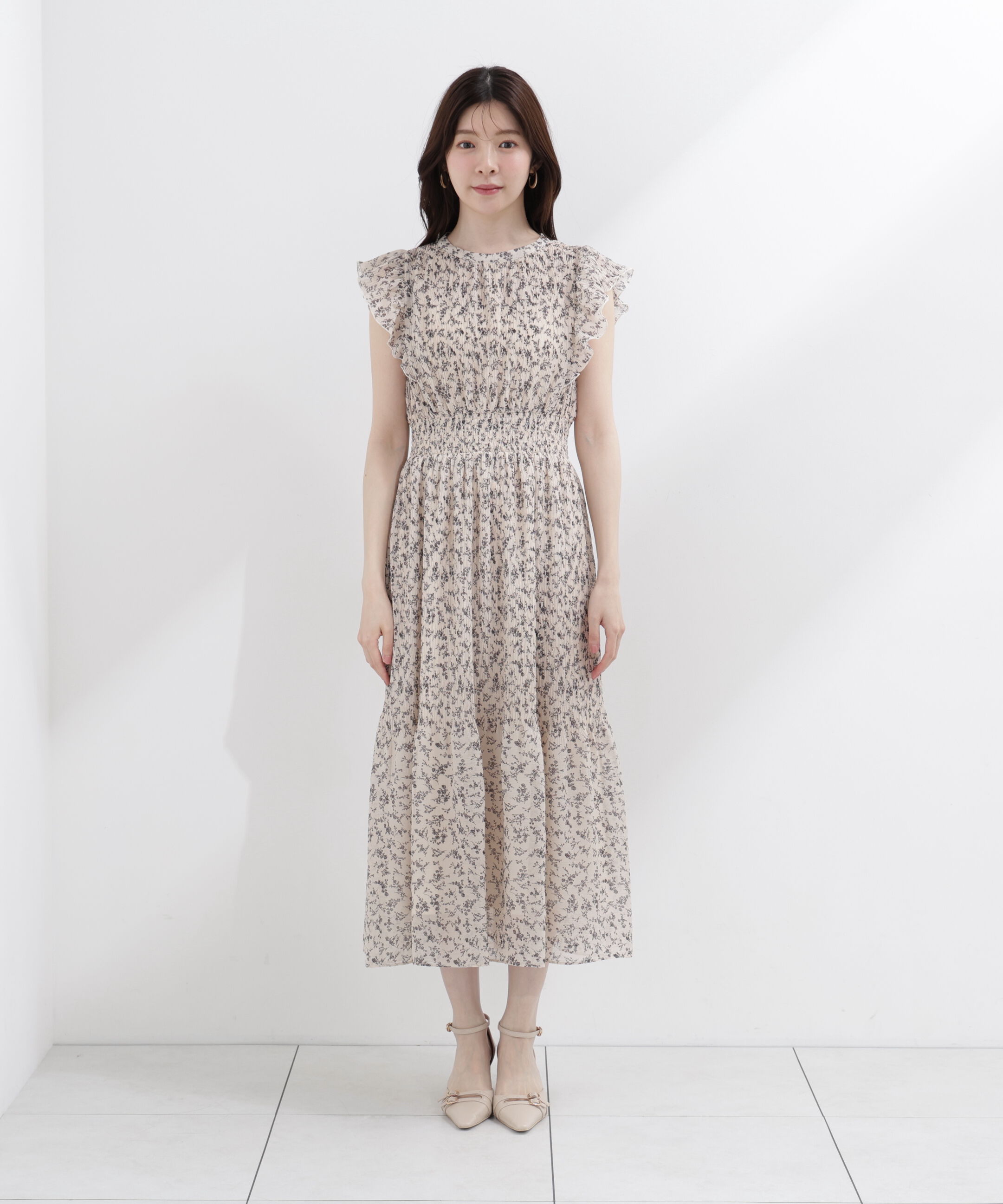 PROPORTION BODY DRESSING「小花楊柳ロングワンピース 26AW」|ワンピース|