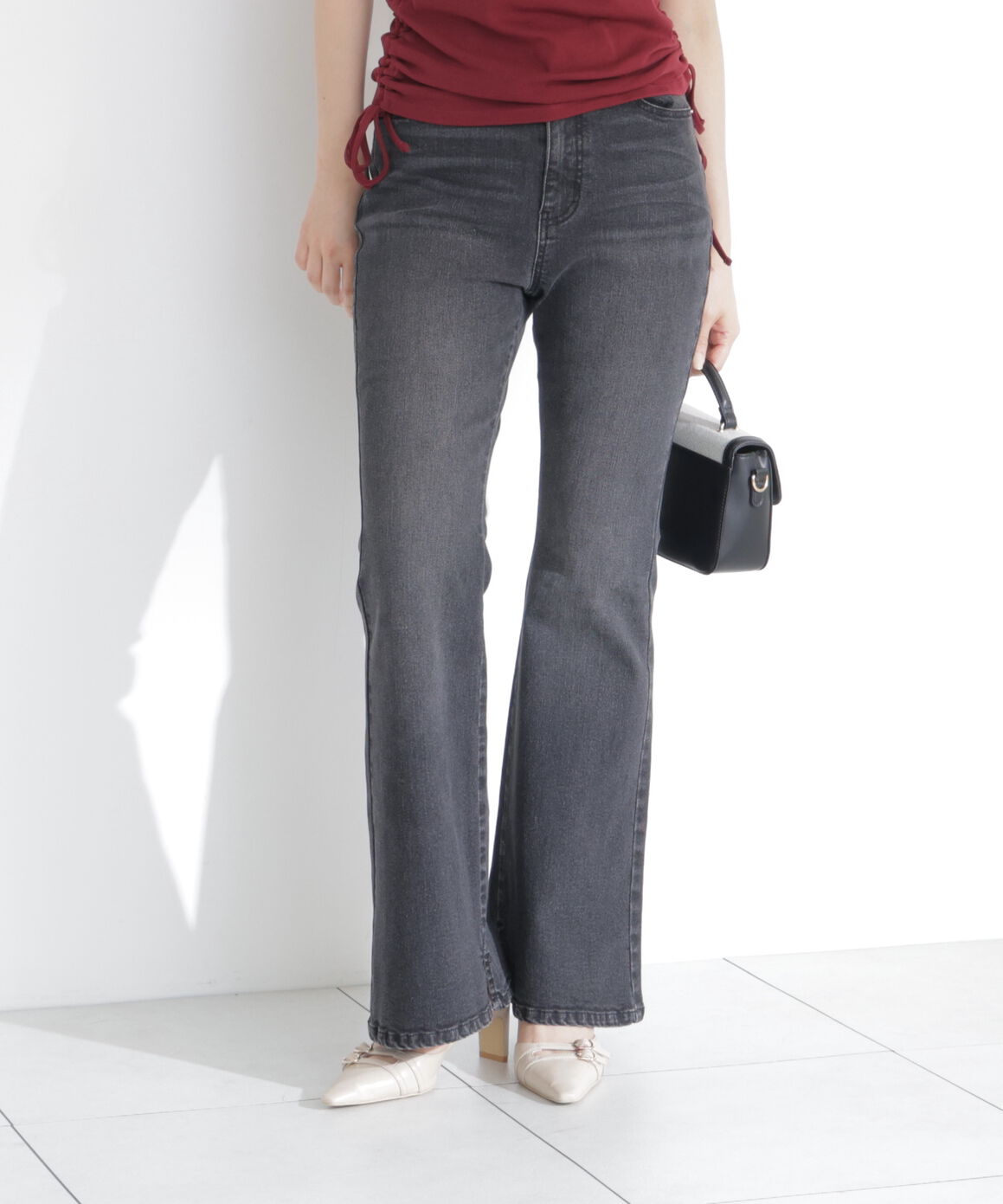  「＜a/mie＞フレアーデニムパンツ 26AW」|その他|