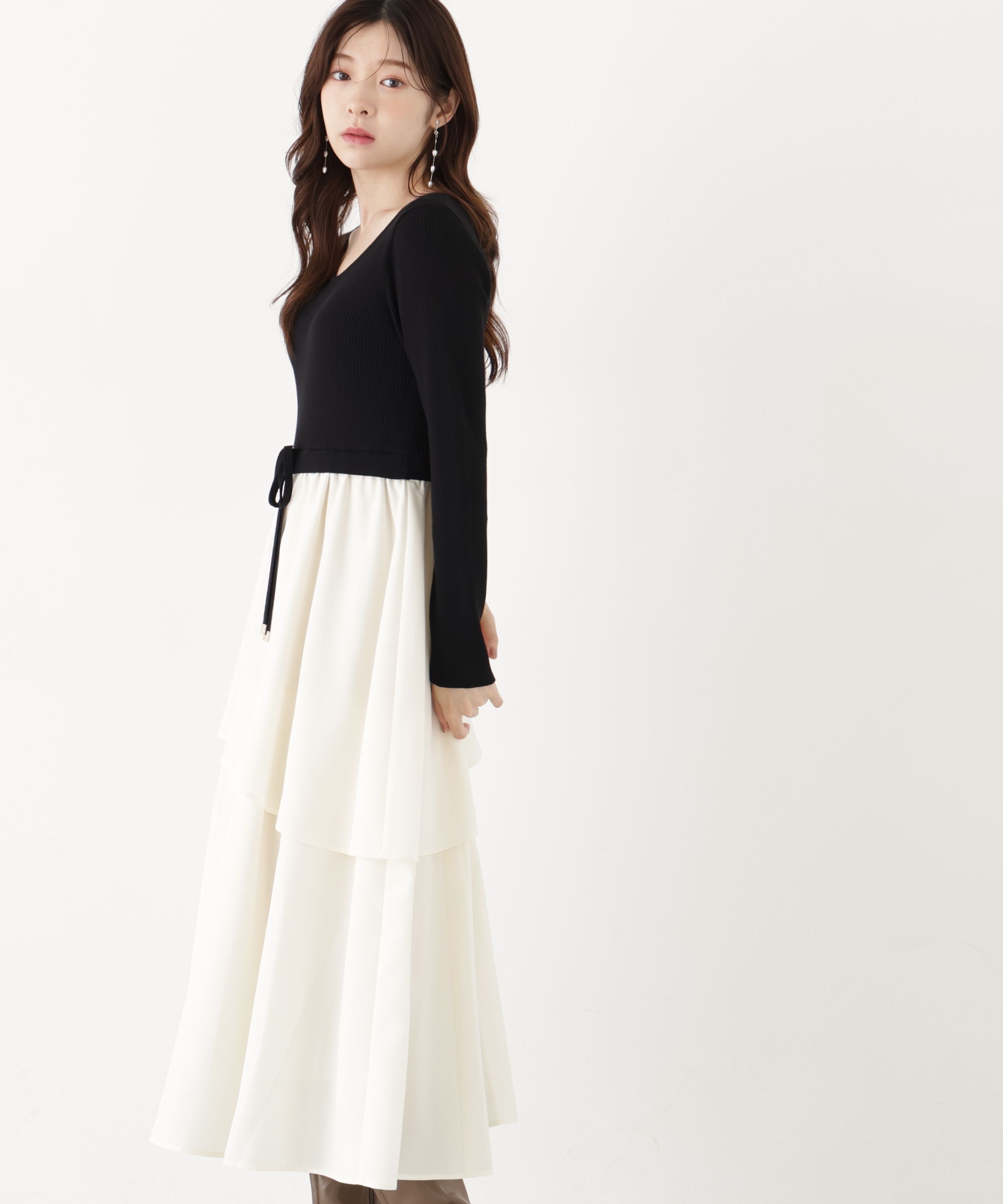 PROPORTION BODY DRESSING「ティアードスカートドッキングワンピース」|ワンピース|