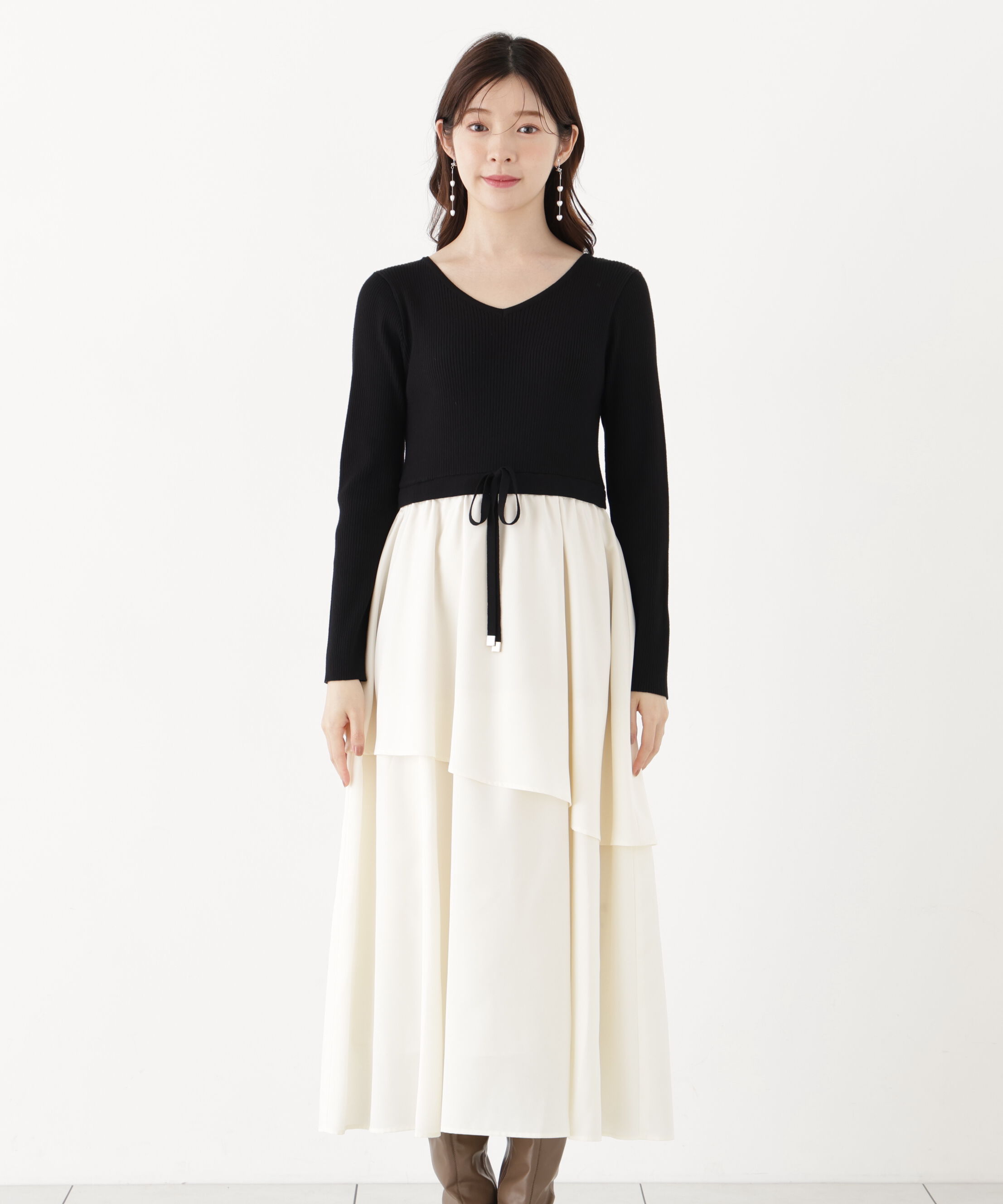 PROPORTION BODY DRESSING「ティアードスカートドッキングワンピース」|ワンピース|