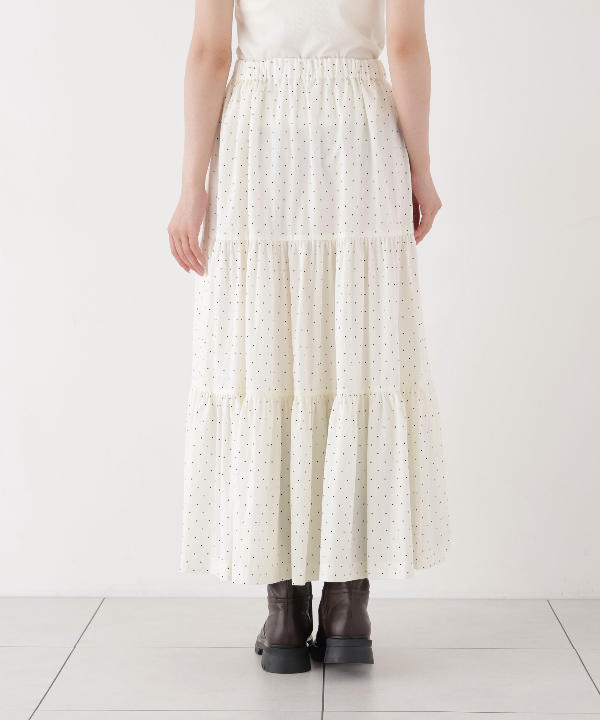 PROPORTION BODY DRESSING「＜加藤栞さん着用＞ドットタフタティアードスカート」|スカート|