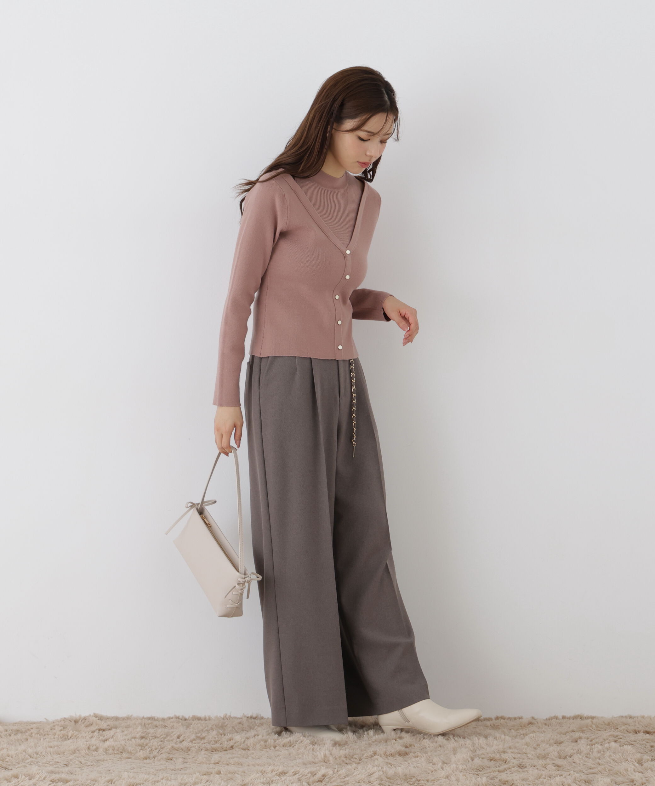 PROPORTION BODY DRESSING「＜加藤栞さん着用＞チェーンベルト付きワイドパンツ」|その他|