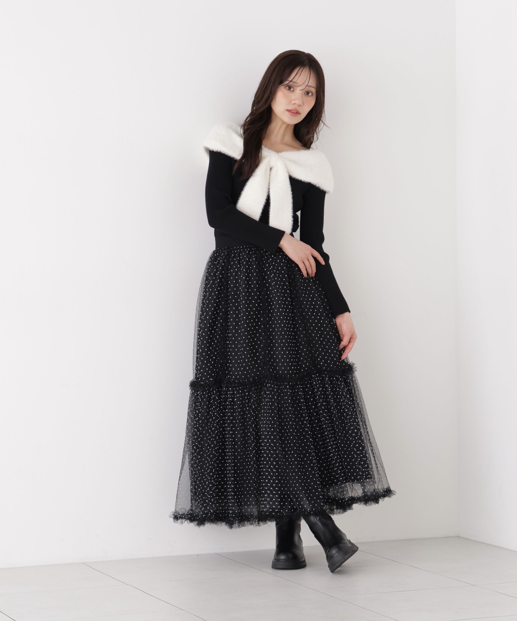 PROPORTION BODY DRESSING「＜加藤栞さん着用＞ミニシャギーケープニットトップス」|ニット・セーター|