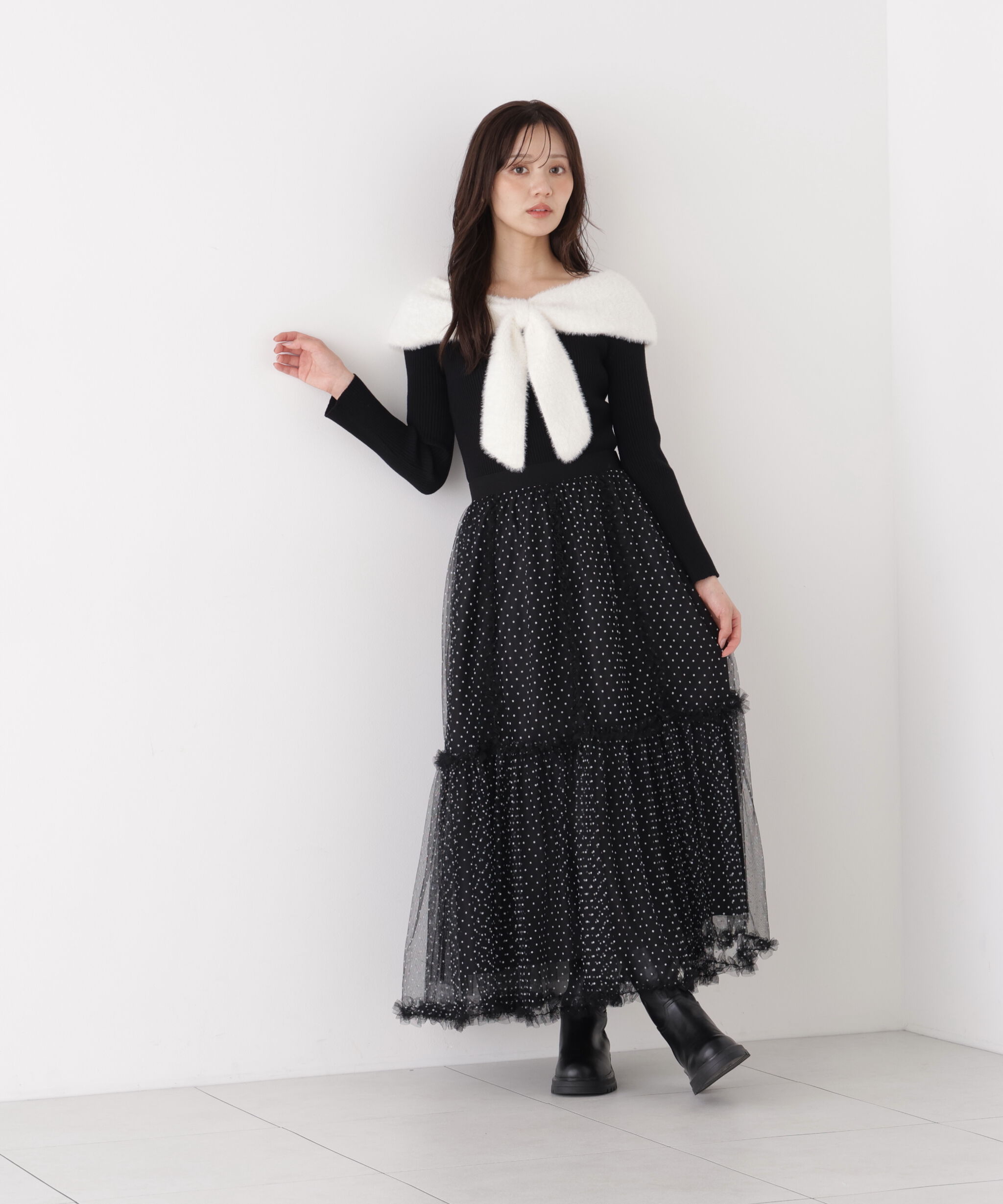 PROPORTION BODY DRESSING「＜加藤栞さん着用＞ミニシャギーケープニットトップス」|ニット・セーター|
