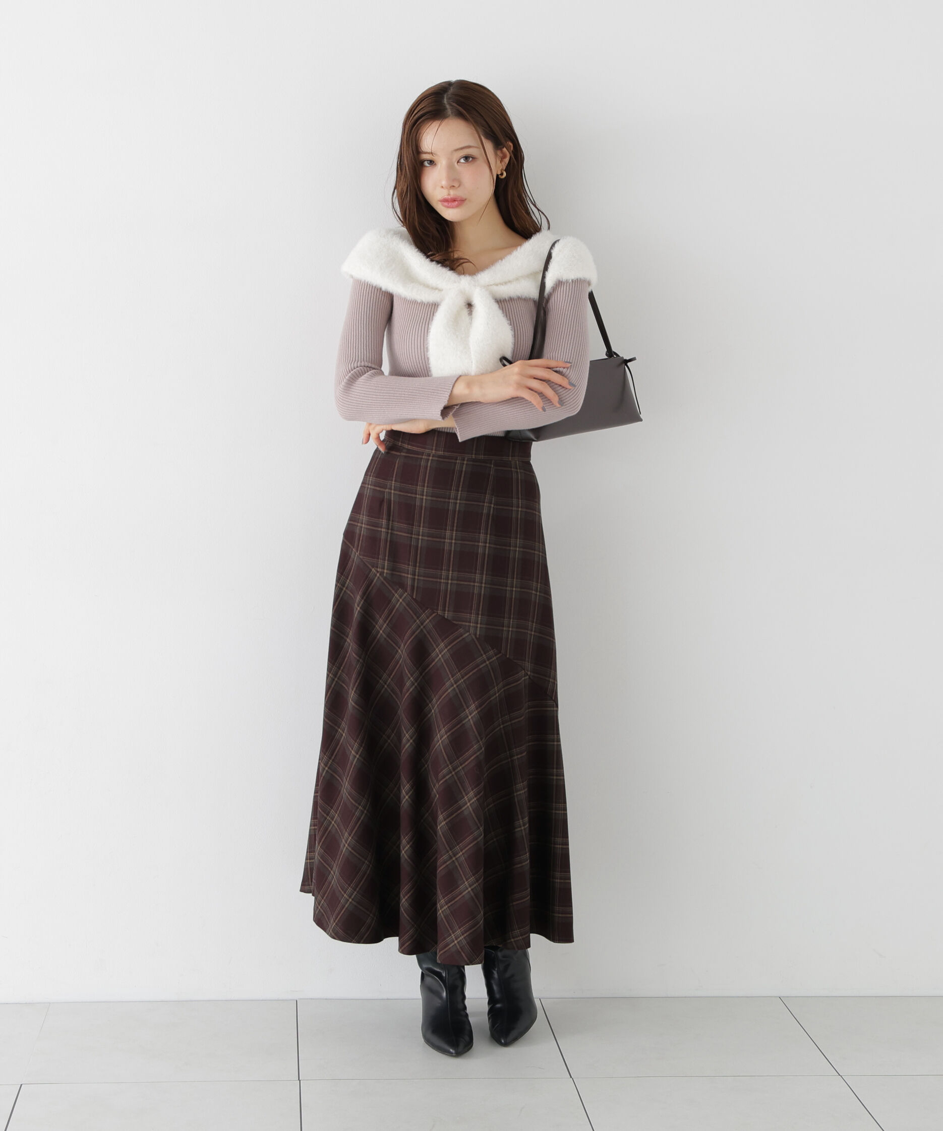 PROPORTION BODY DRESSING「＜加藤栞さん着用＞ミニシャギーケープニットトップス」|ニット・セーター|