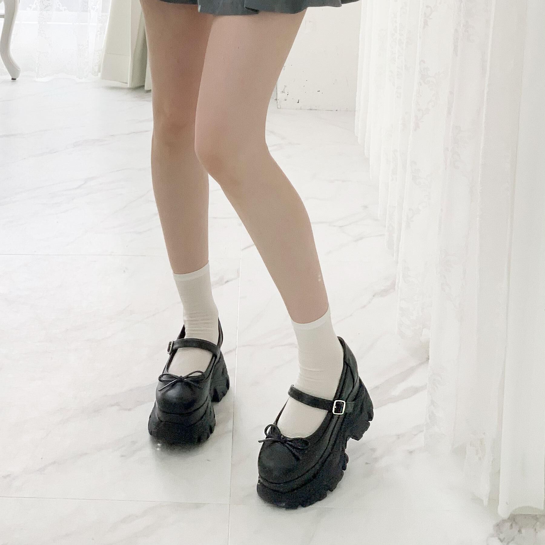csT&P「厚底ストラップリボンパンプス」|パンプス|