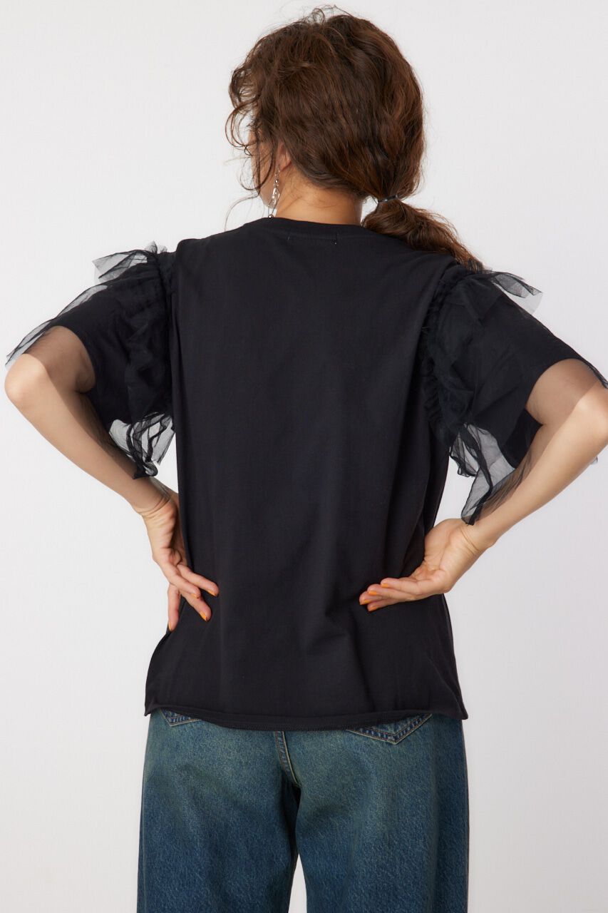 RODEO CROWNS「ONE DAY 袖チュールトップス」|Tシャツ・カットソー|