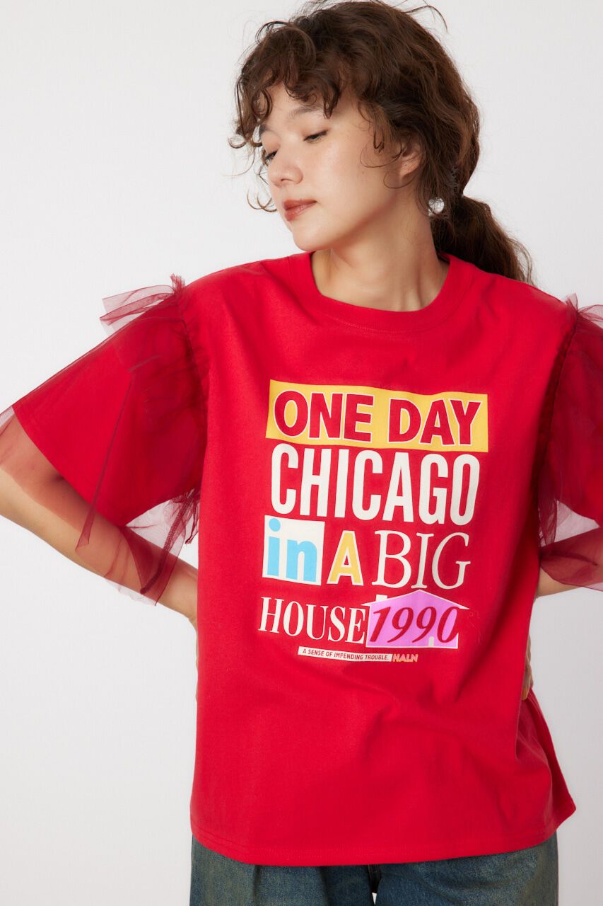 RODEO CROWNS「ONE DAY 袖チュールトップス」|Tシャツ・カットソー|