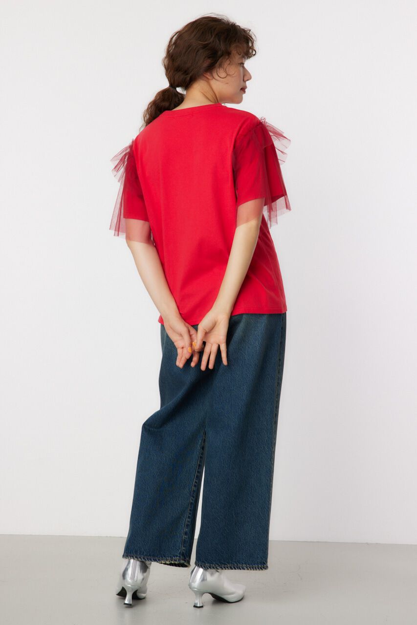 RODEO CROWNS「ONE DAY 袖チュールトップス」|Tシャツ・カットソー|