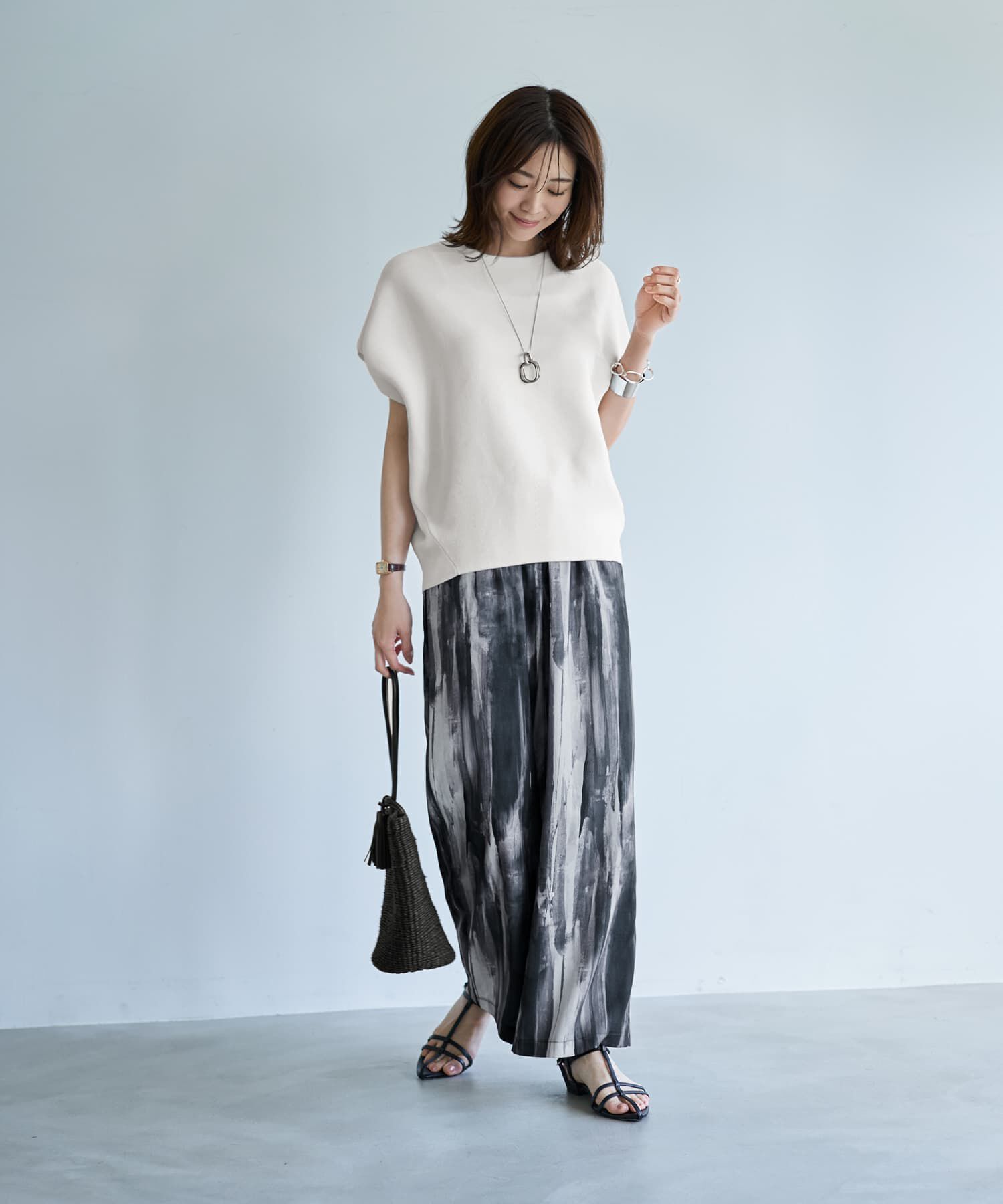 STYLE DELI「６リングパーツ70cmロングネックレス」|ネックレス|