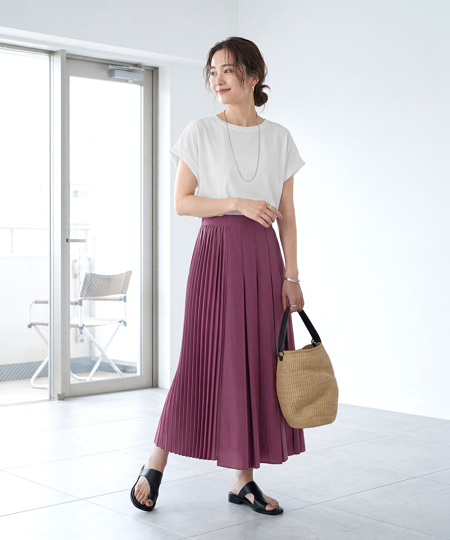 STYLE DELI「【LUXE】段差デザインプリーツスカート」|スカート|