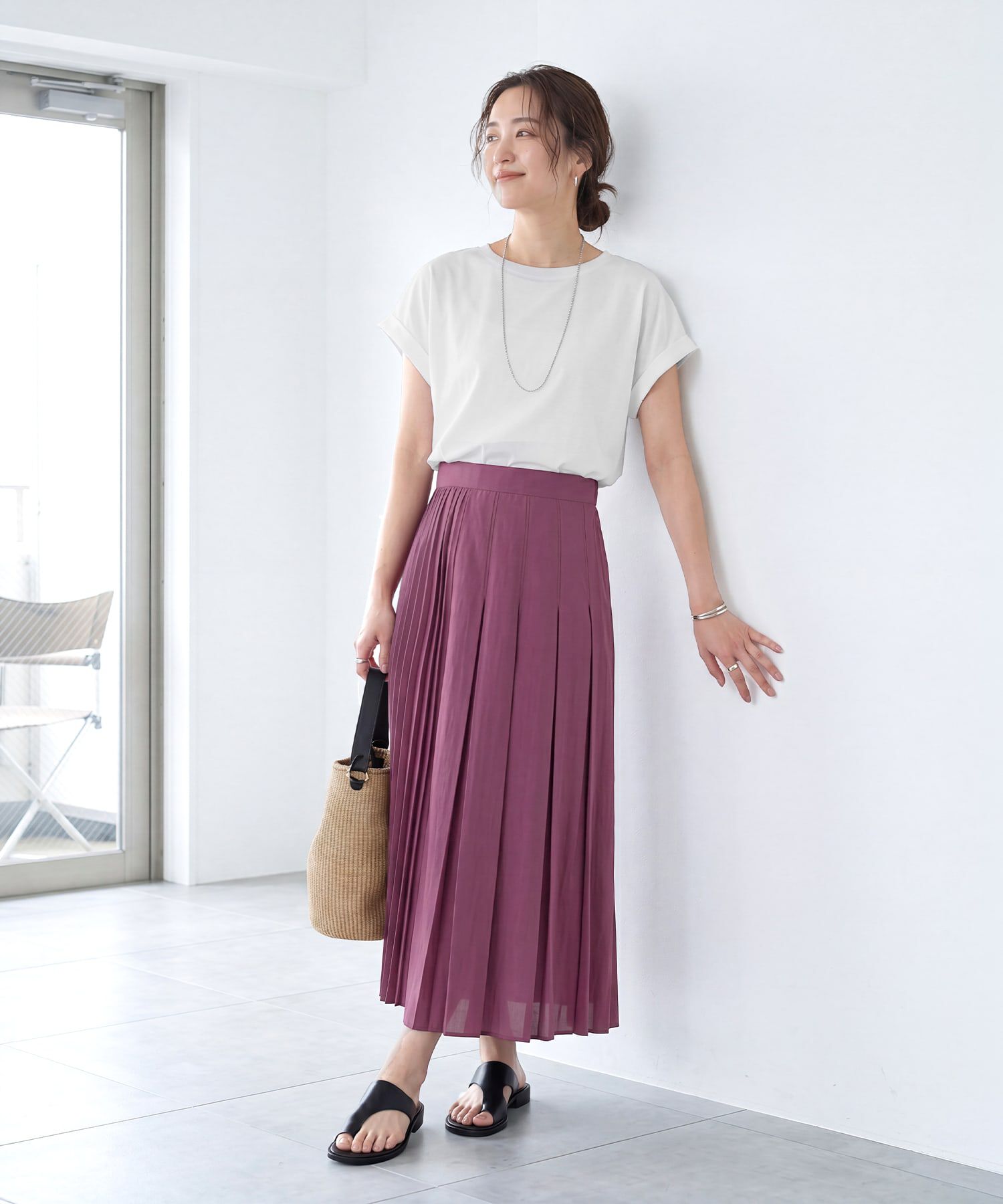STYLE DELI「【LUXE】段差デザインプリーツスカート」|スカート|