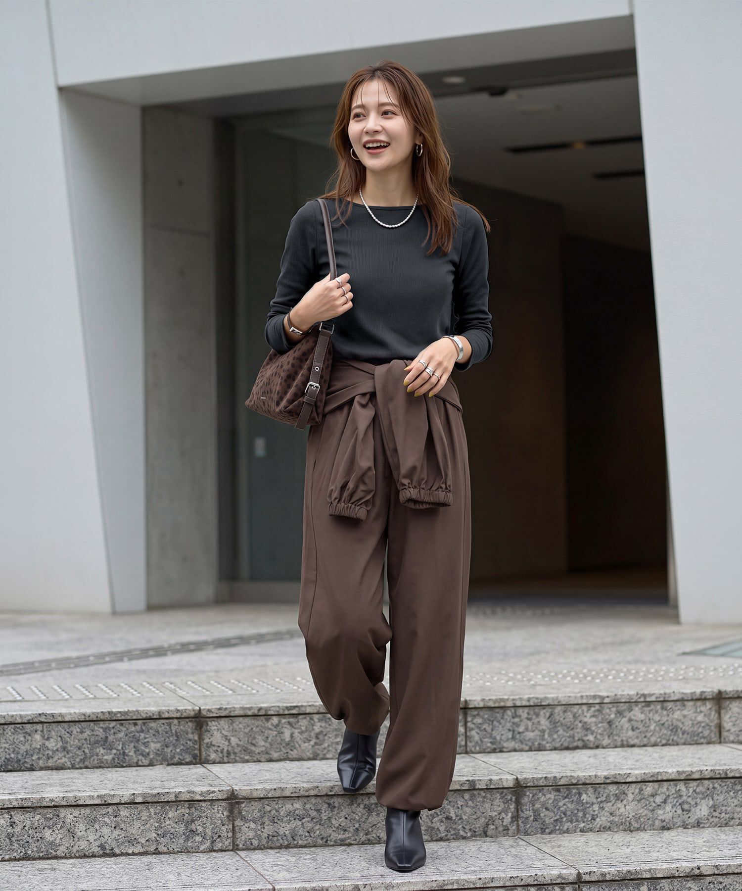STYLE DELI「下に着るリブテレコ長袖カットソートップス」|Tシャツ・カットソー|