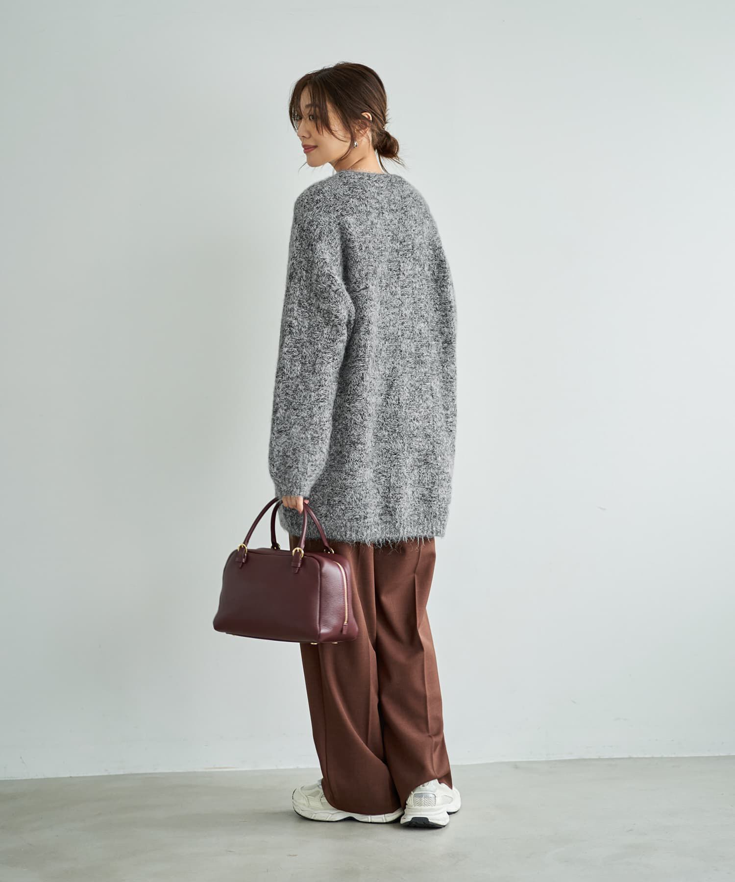 STYLE DELI「モヘア風ミックスニットゆったりカーディガン」|カーディガン|