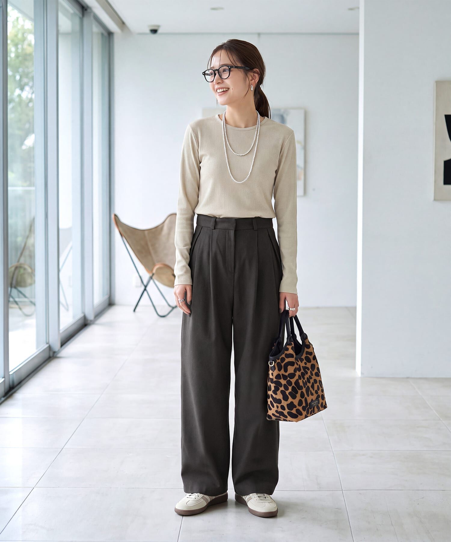 STYLE DELI「ウール調MIXタックワイドパンツ」|その他|