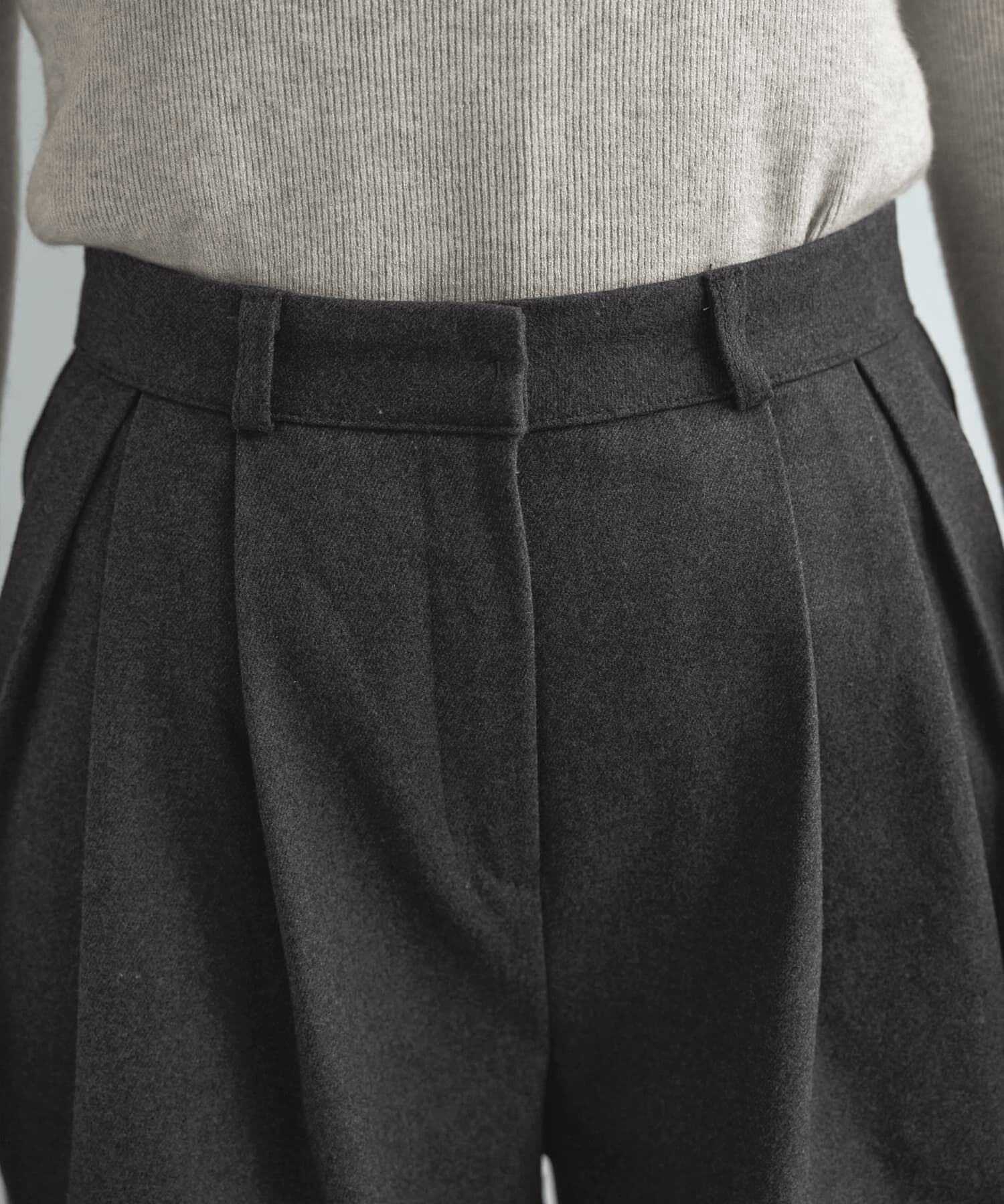 STYLE DELI「ウール調MIXタックワイドパンツ」|その他|