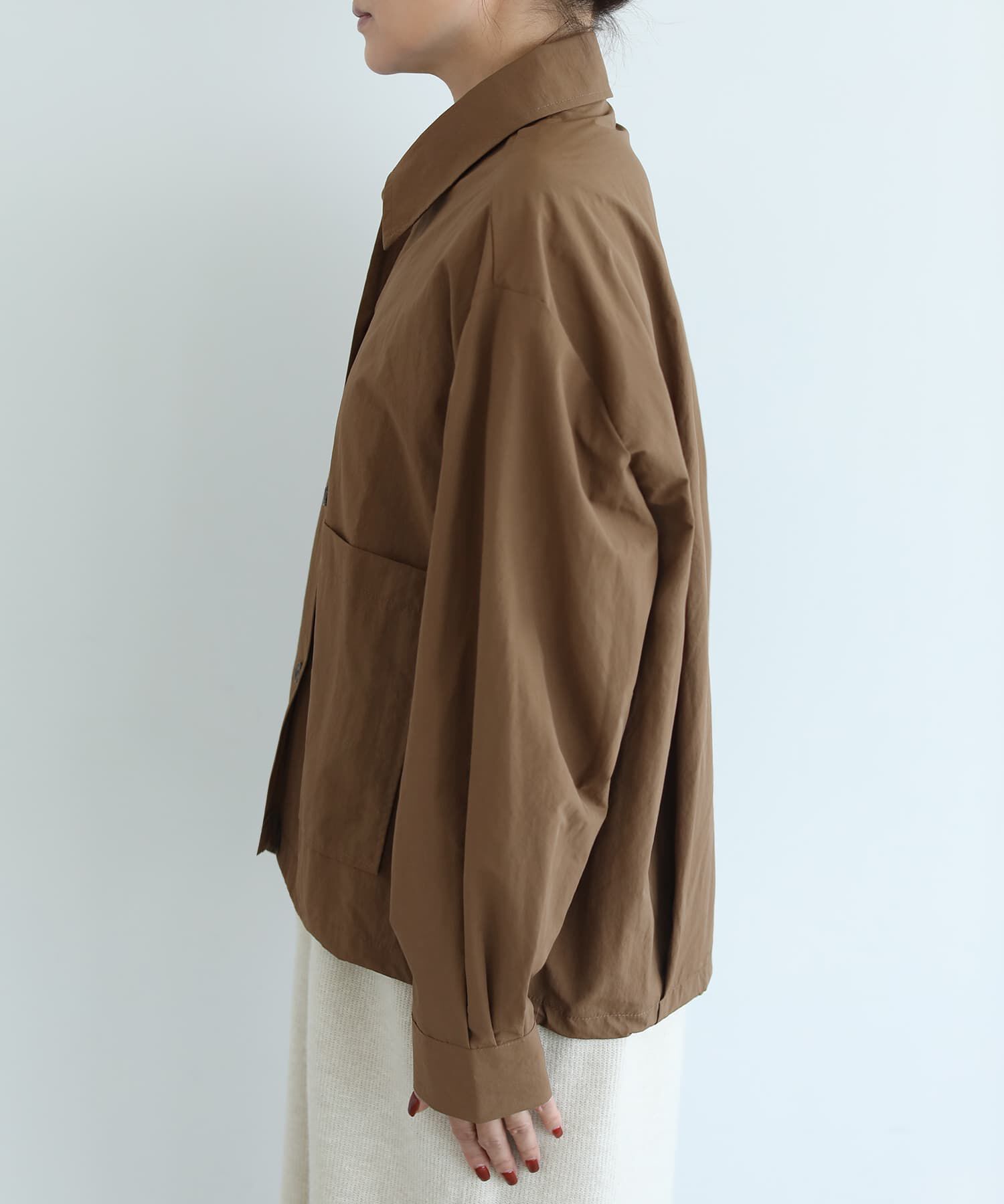STYLE DELI「裾が絞れるしっとりシボ入りナイロンシャツジャケット」|その他|