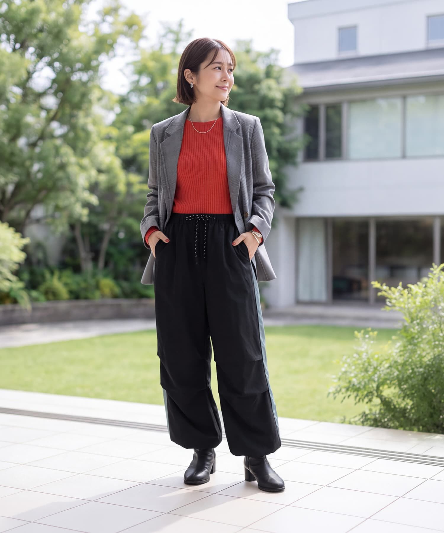 STYLE DELI「タックアクセント配色サイドラインパンツ」|その他|