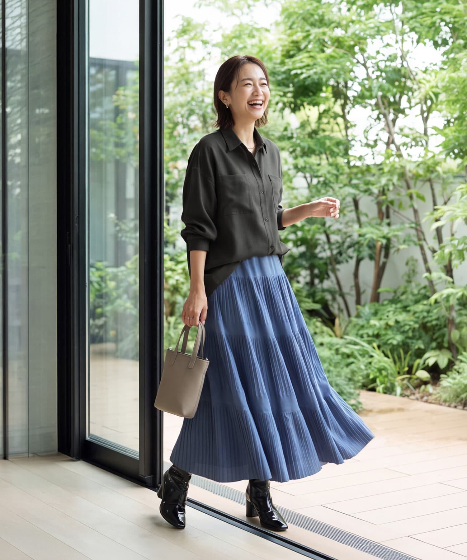 STYLE DELI「【selection】３段プリーツ90cmティアードスカート」|スカート|