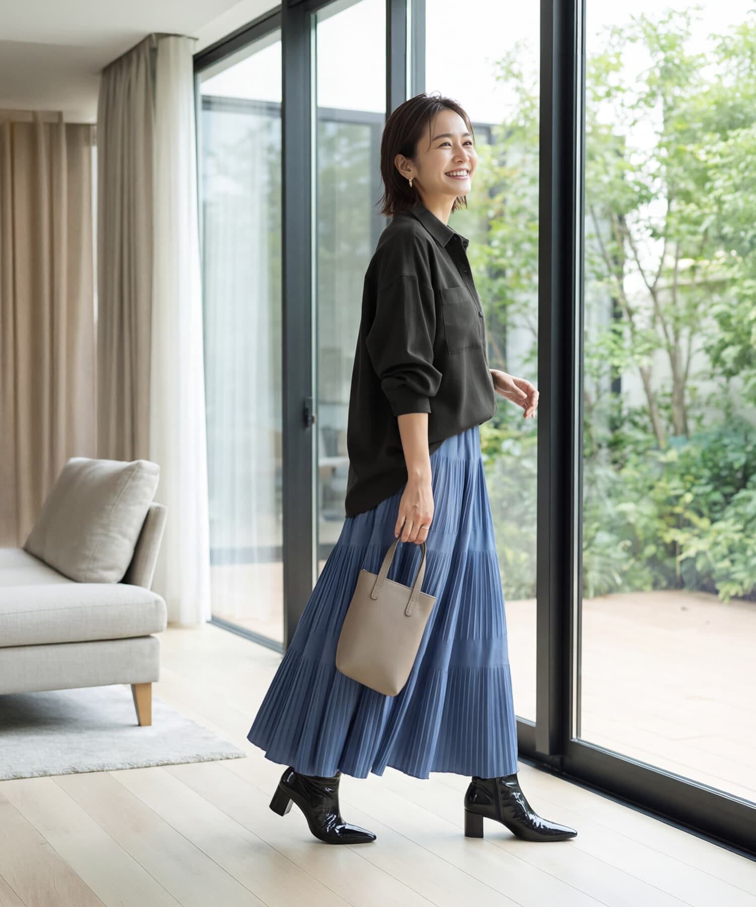 STYLE DELI「【selection】３段プリーツ90cmティアードスカート」|スカート|