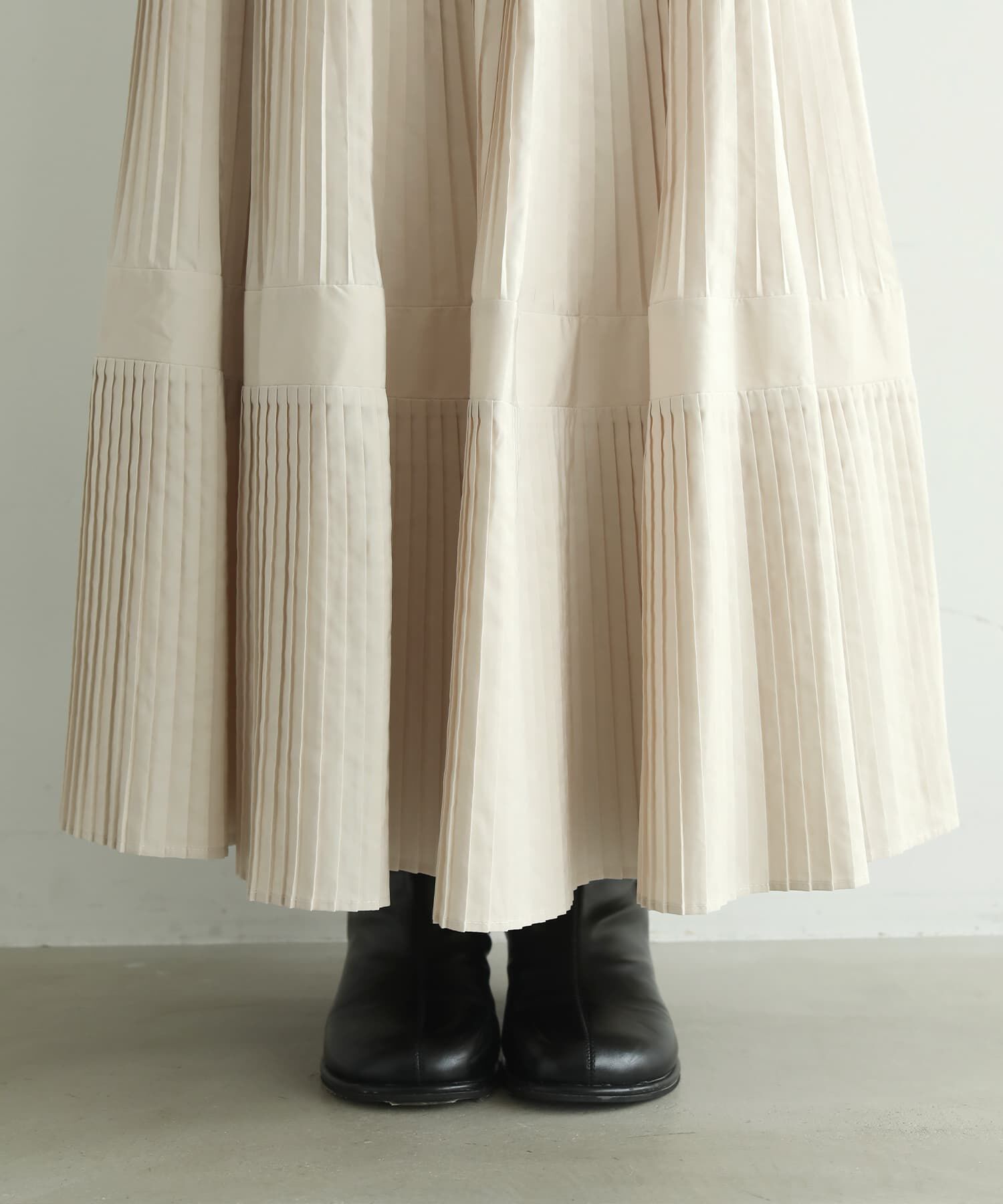 STYLE DELI「【selection】３段プリーツ90cmティアードスカート」|スカート|