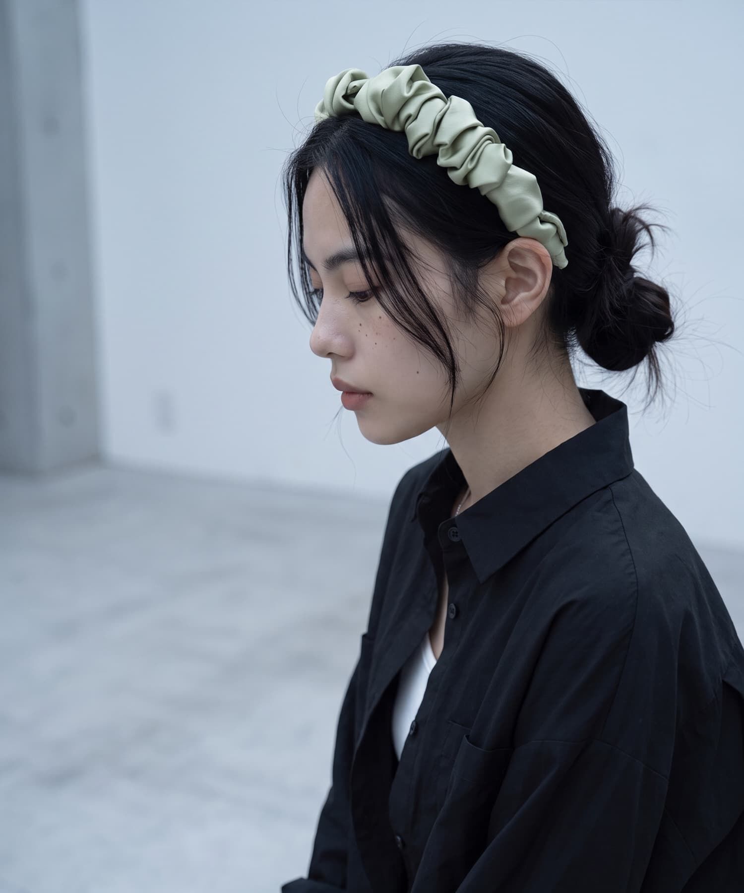 STYLE DELI「【BLK001】シルクヘアカチューシャ」|カチューシャ|