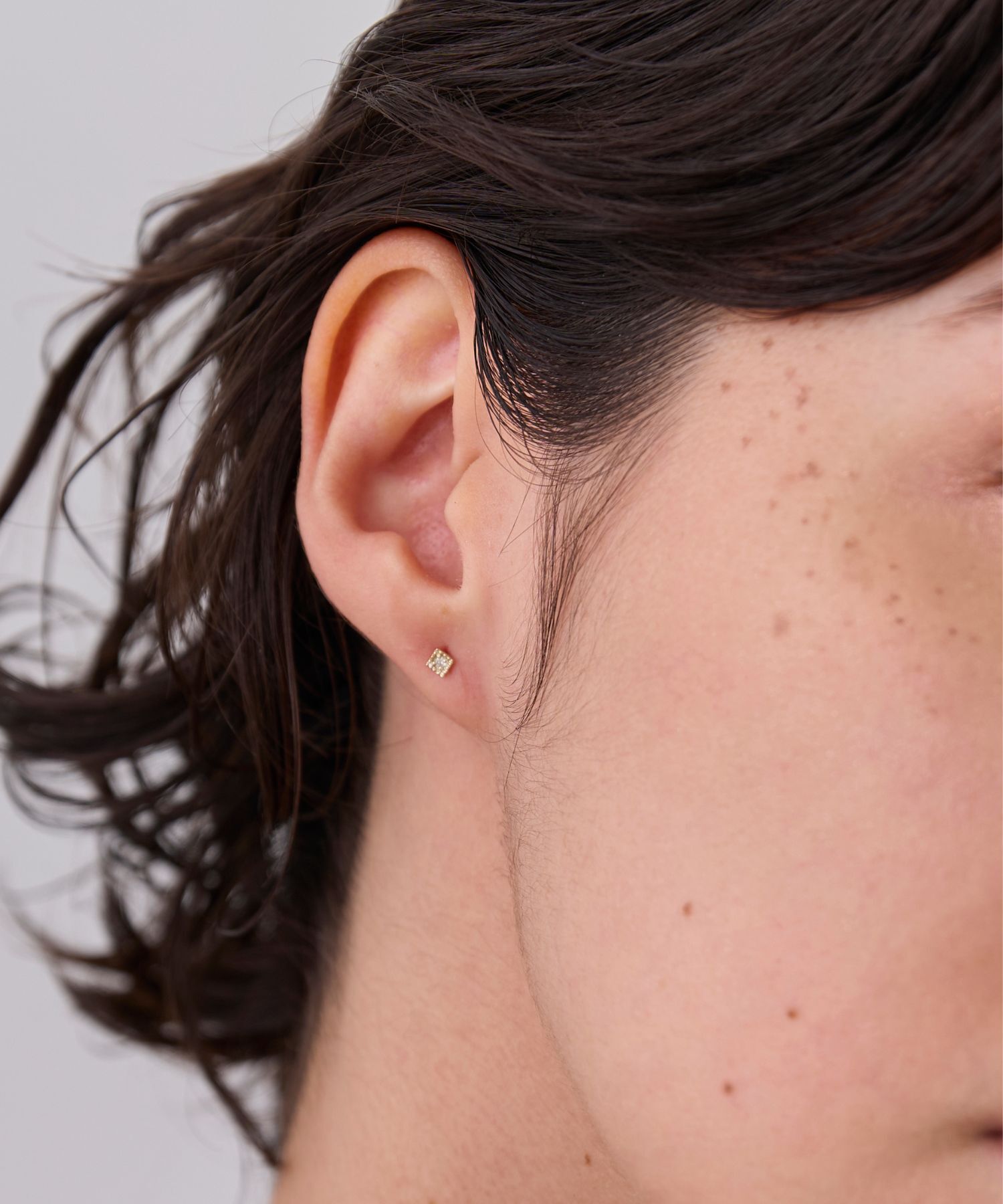 JUPITER「【K10】ダイヤモンドスクエアピアス」|ピアス|