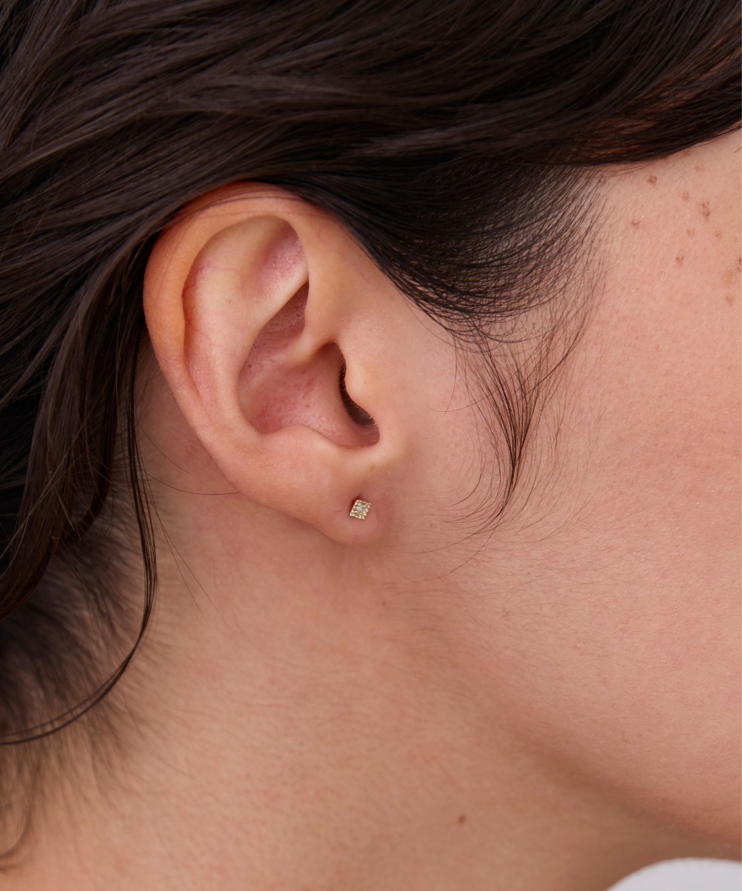 JUPITER「【K10】ダイヤモンドスクエアピアス」|ピアス|