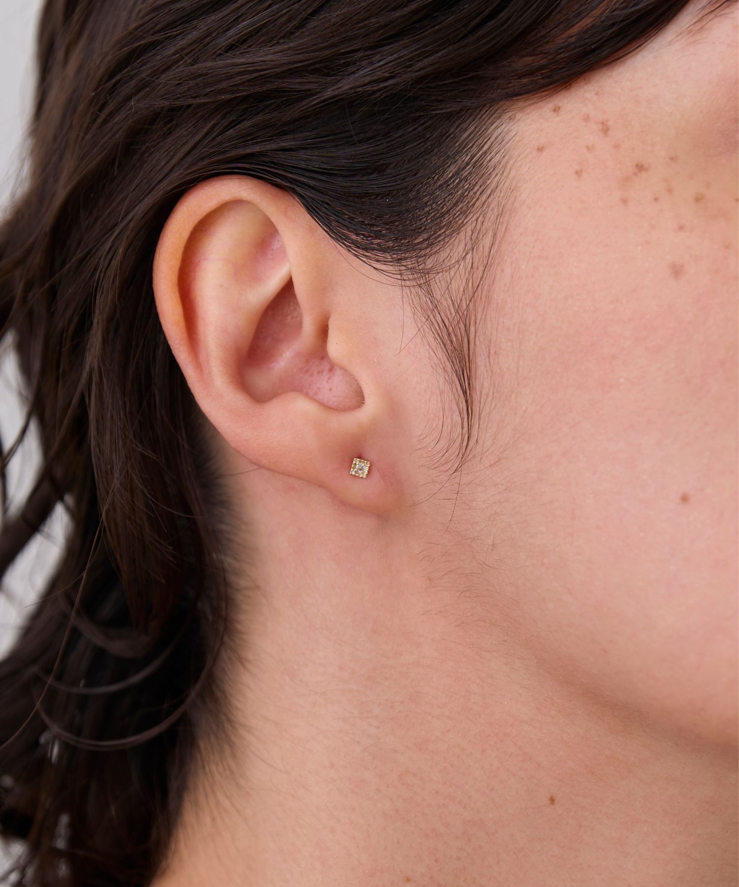 JUPITER「【K10】ダイヤモンドスクエアピアス」|ピアス|