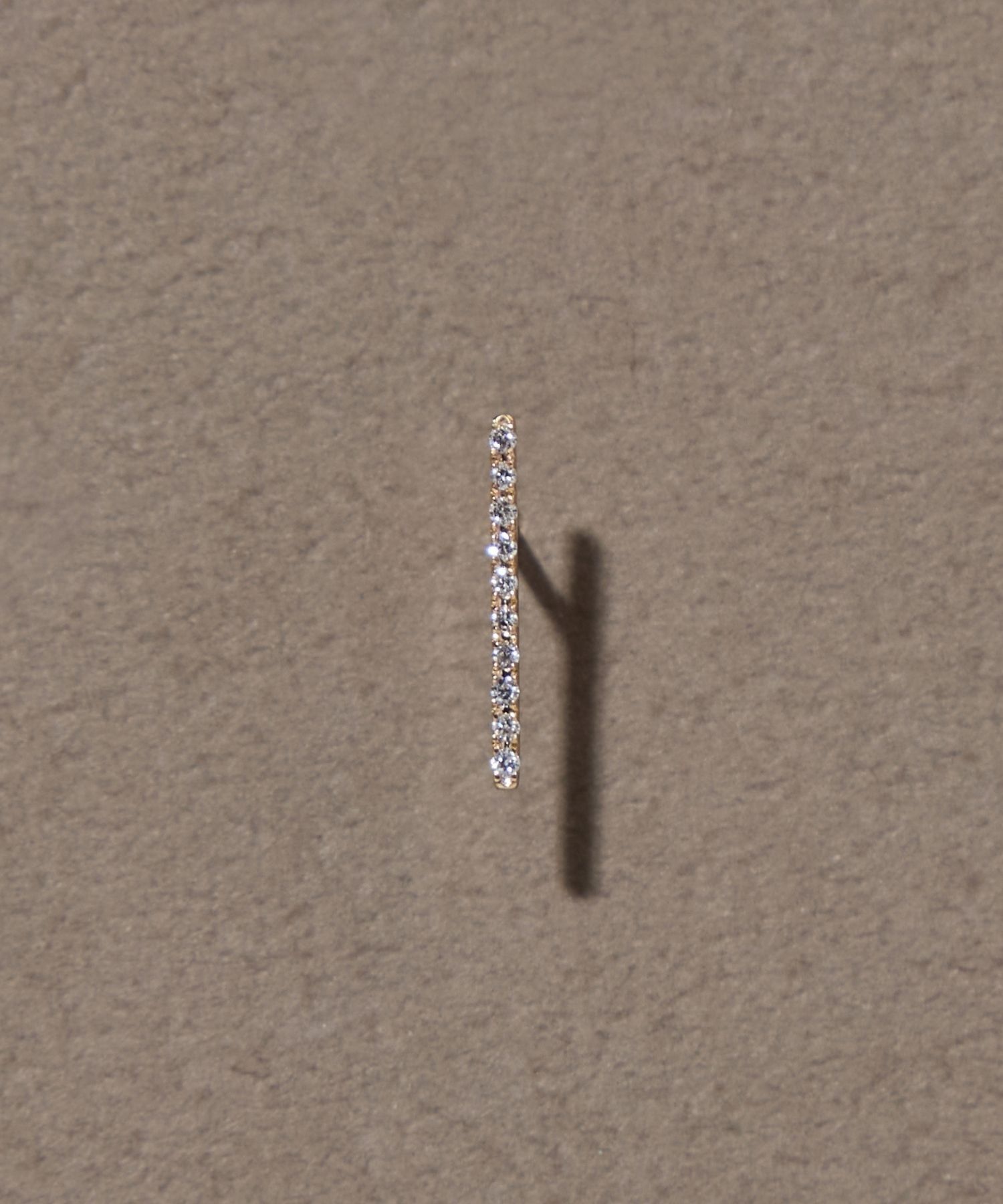 JUPITER「【K10】ダイヤモンドバーピアス /片耳」|ピアス|ゴールド