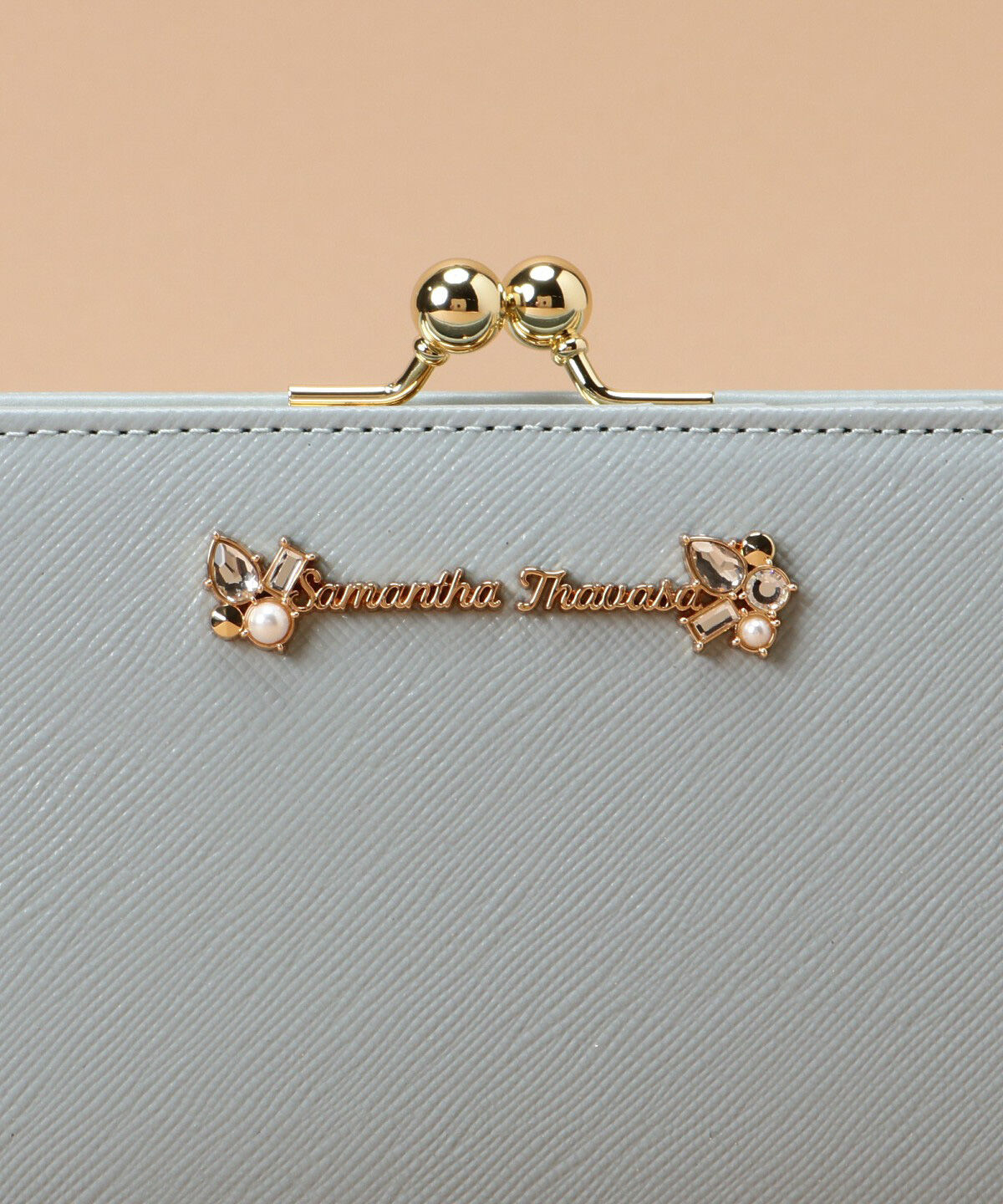Samantha Thavasa「ラメレザービジュー 口金折財布」|財布|